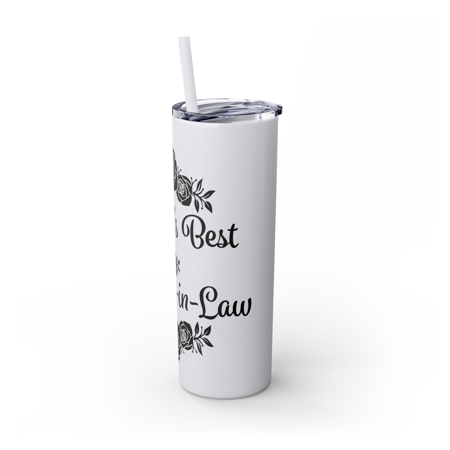 World's Best Mother-In-Law Skinny Tumbler with Straw, 20oz