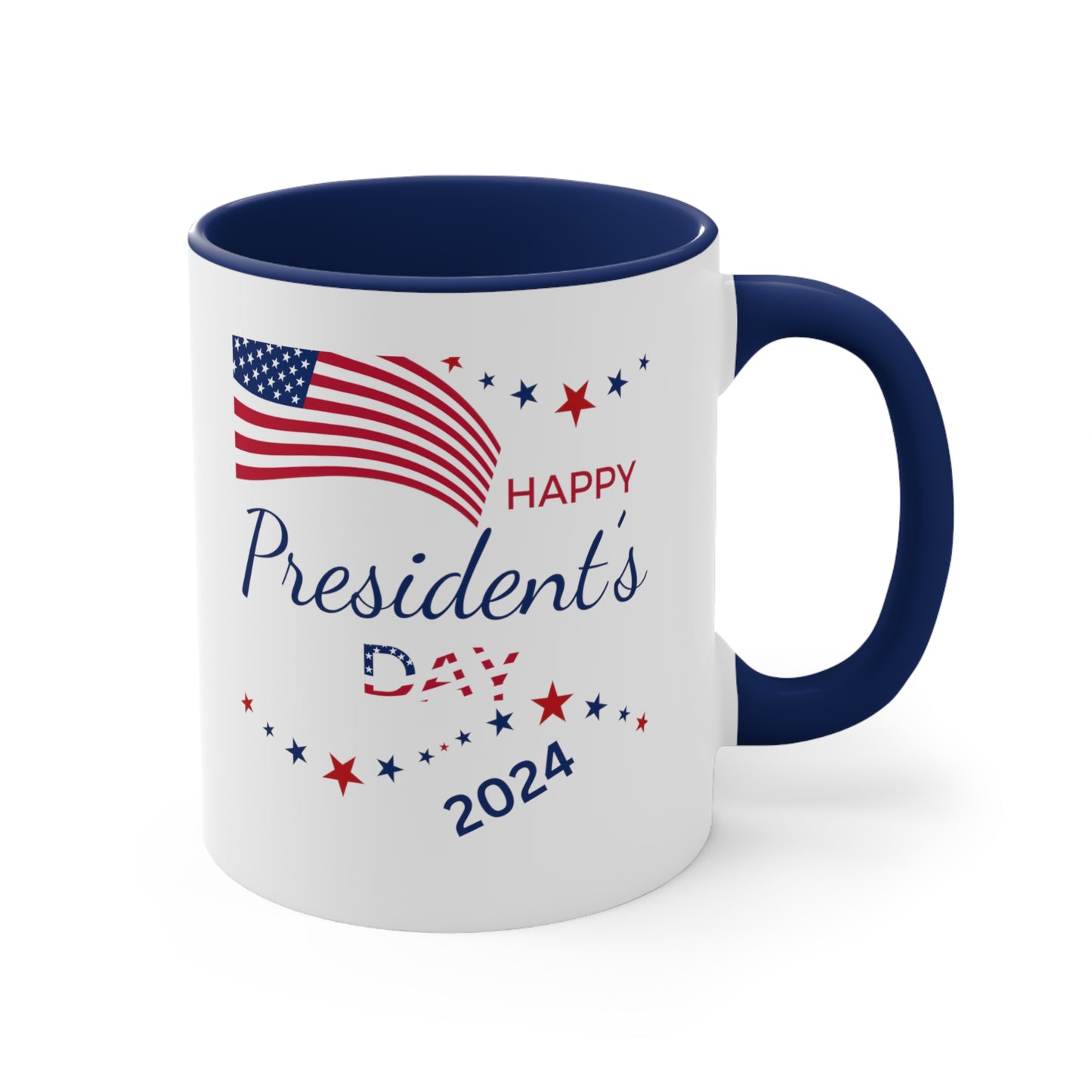 Happy President's Day 2024 Accent Coffee Mug, 11oz