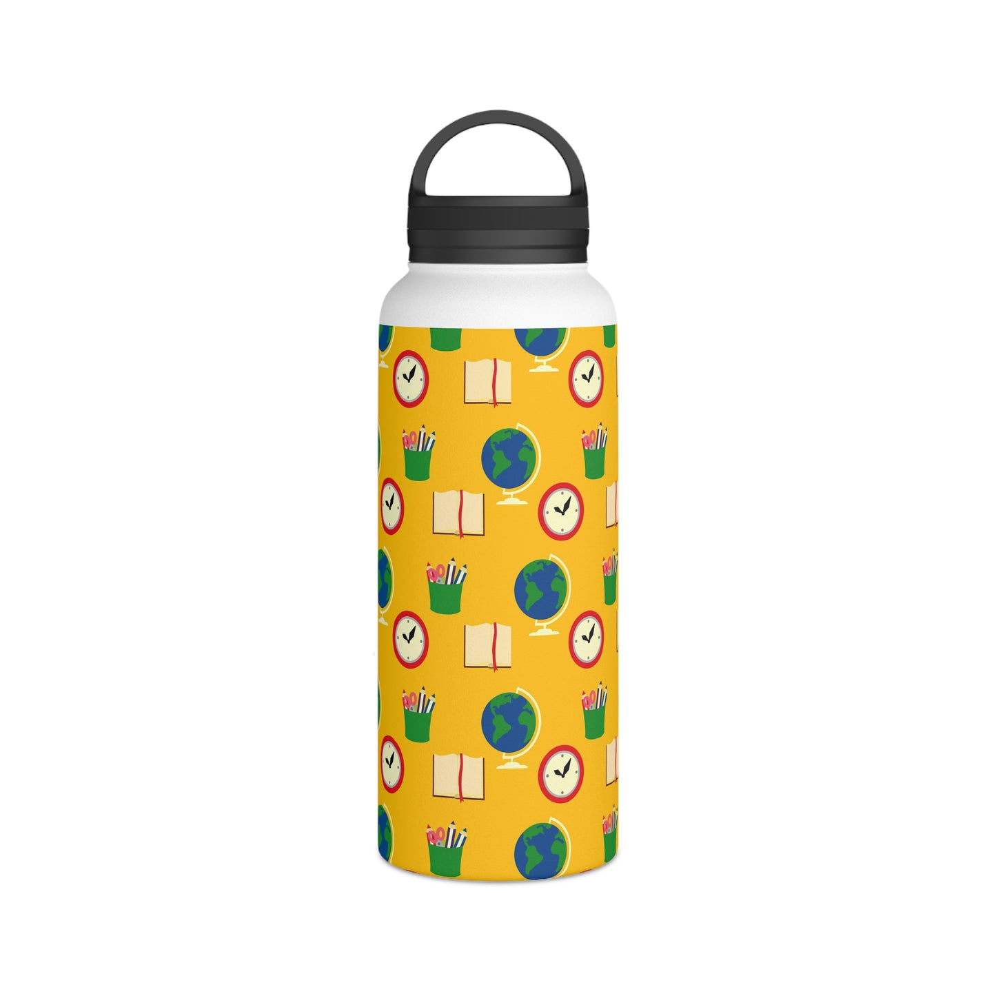 Back To School Stainless Steel Water Bottle, Handle Lid