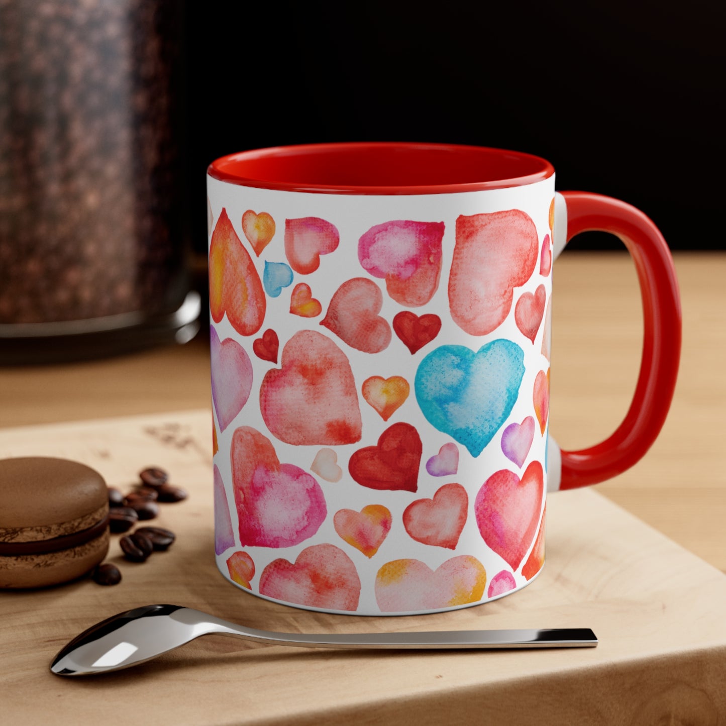 Valentine Hearts Accent Coffee Mug, 11oz