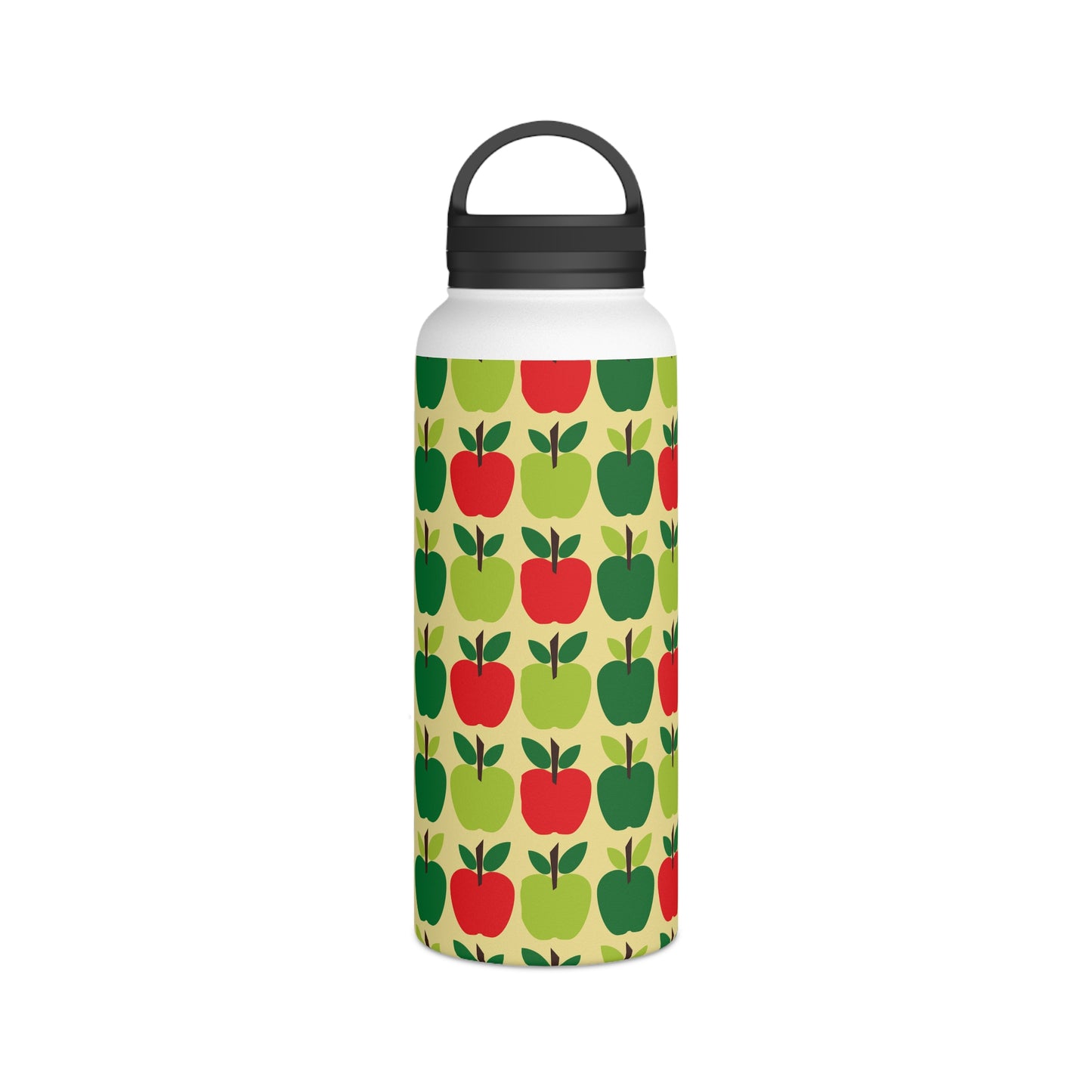 Back To School Apples Stainless Steel Water Bottle, Handle Lid