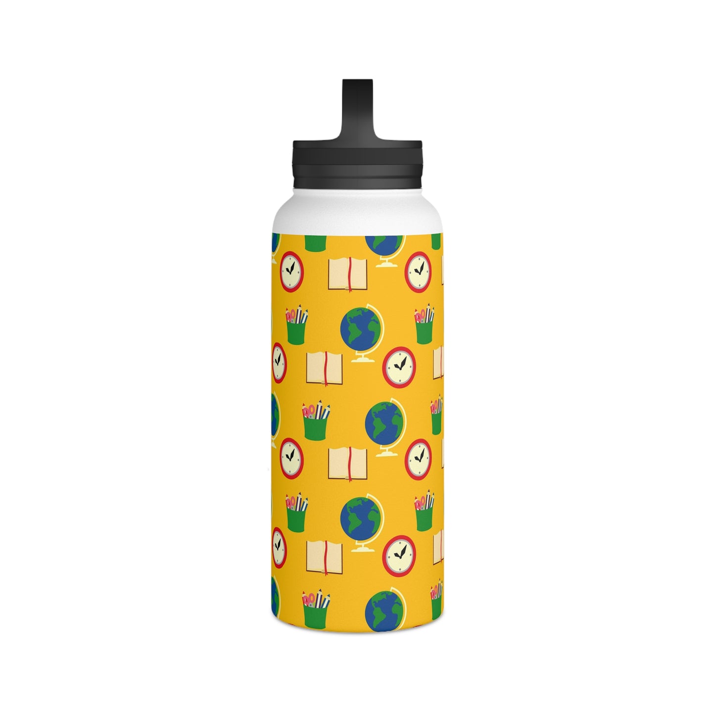Back To School Stainless Steel Water Bottle, Handle Lid