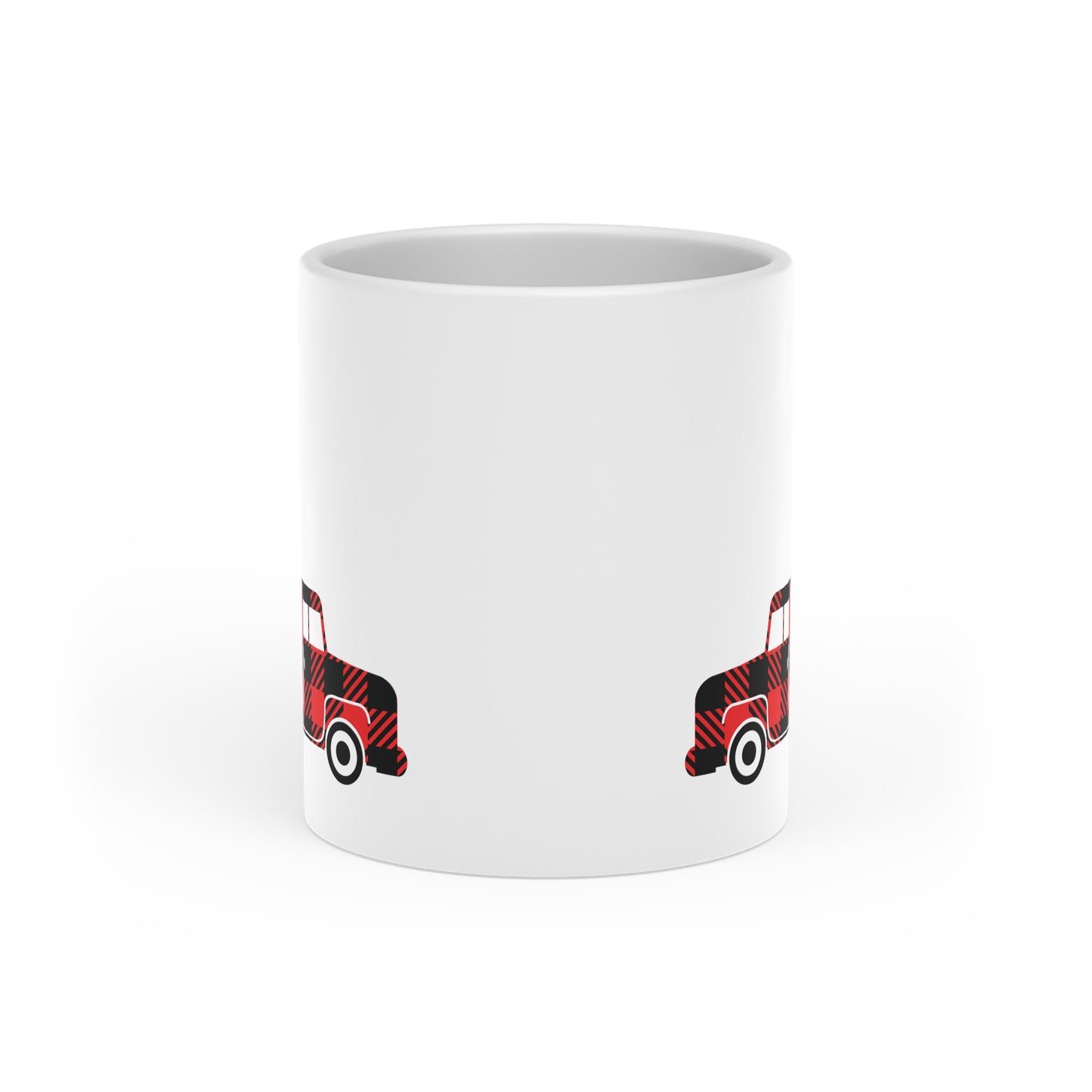 Valentine Truck with Hearts Heart-Shaped Mug