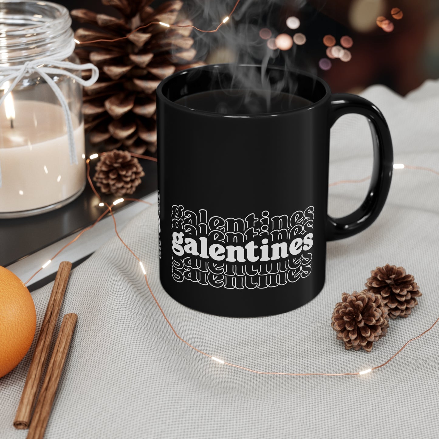 Galentines 11oz Black Mug