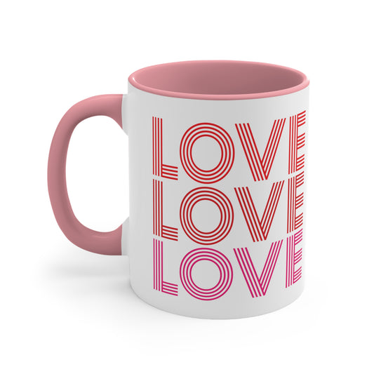 Love Love Love Accent Coffee Mug, 11oz