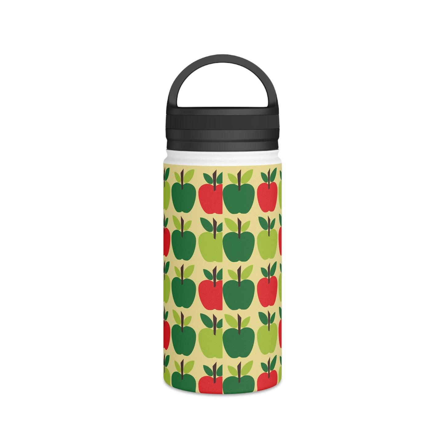 Back To School Apples Stainless Steel Water Bottle, Handle Lid