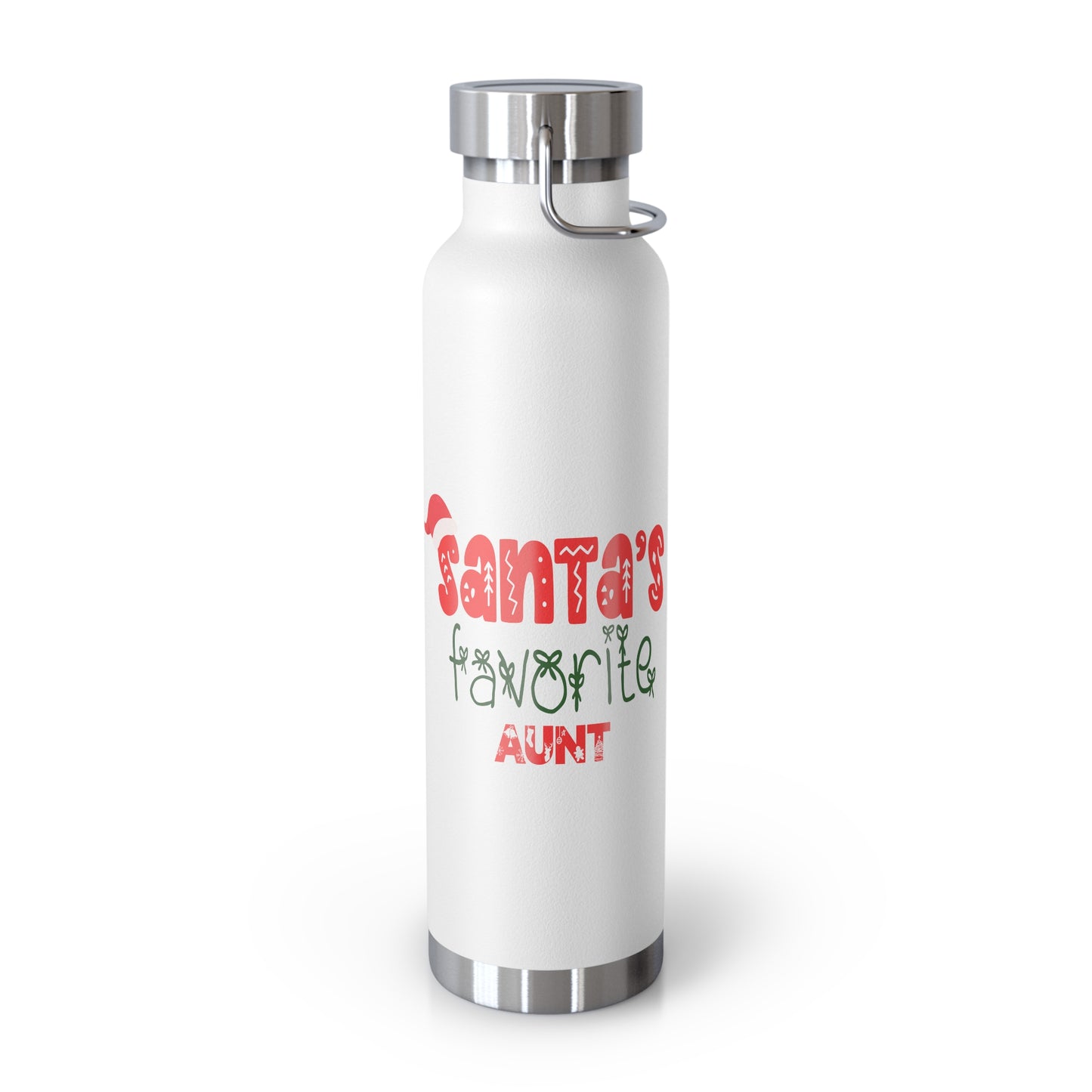 Santa's Favorite Aunt Copper Vacuum Insulated Bottle, 22oz