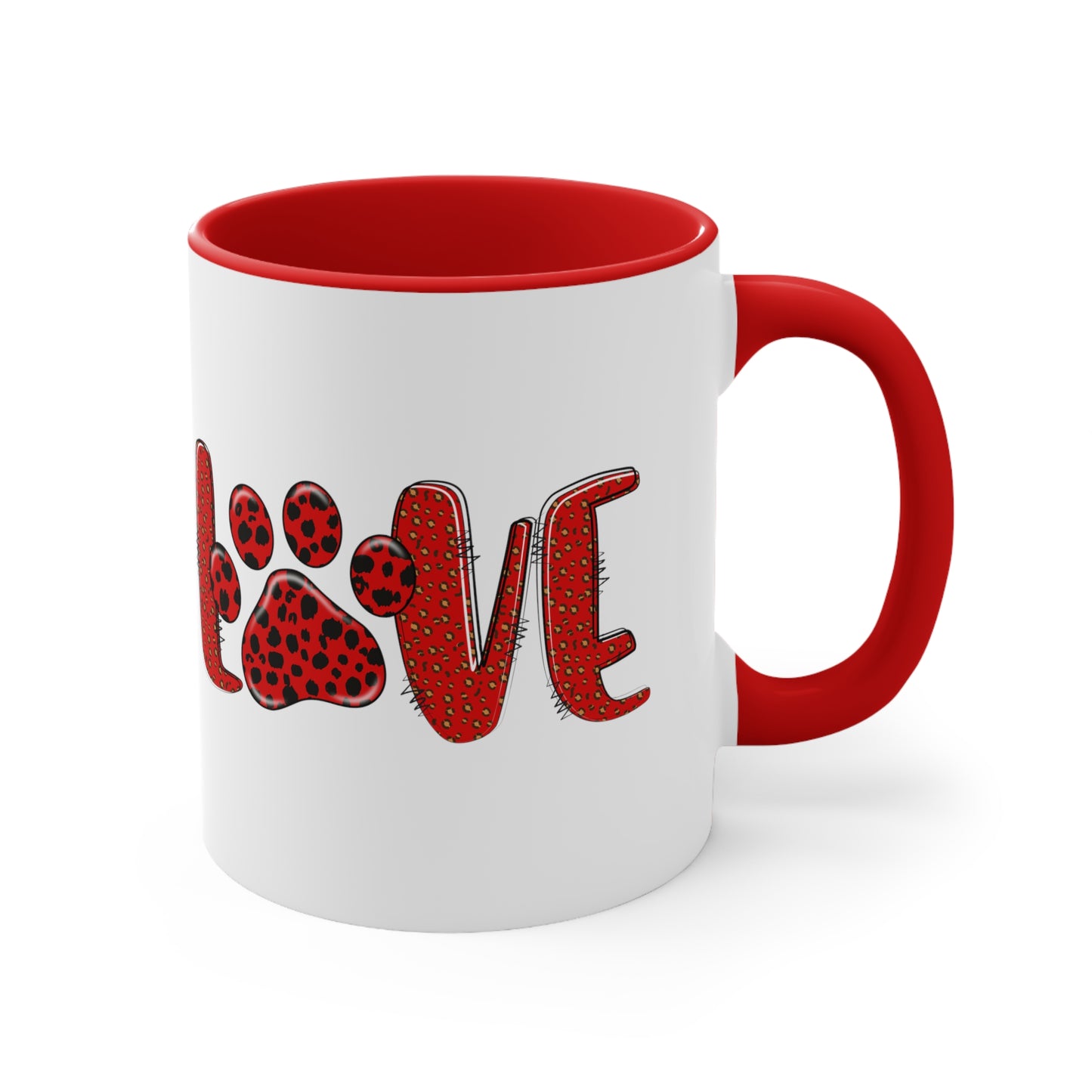 Love Valentines Day Accent Coffee Mug, 11oz