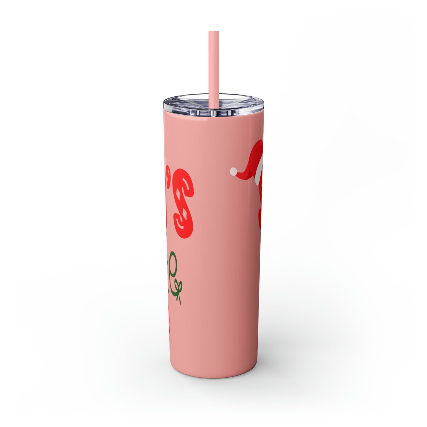 Santa's Favorite Mother Skinny Tumbler with Straw, 20oz