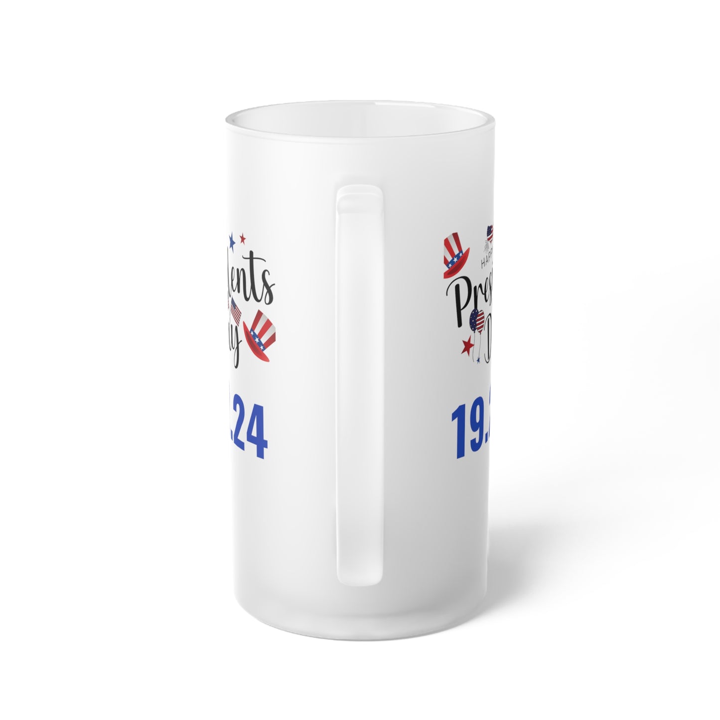 Happy President's Day 2024 Frosted Glass Beer Mug