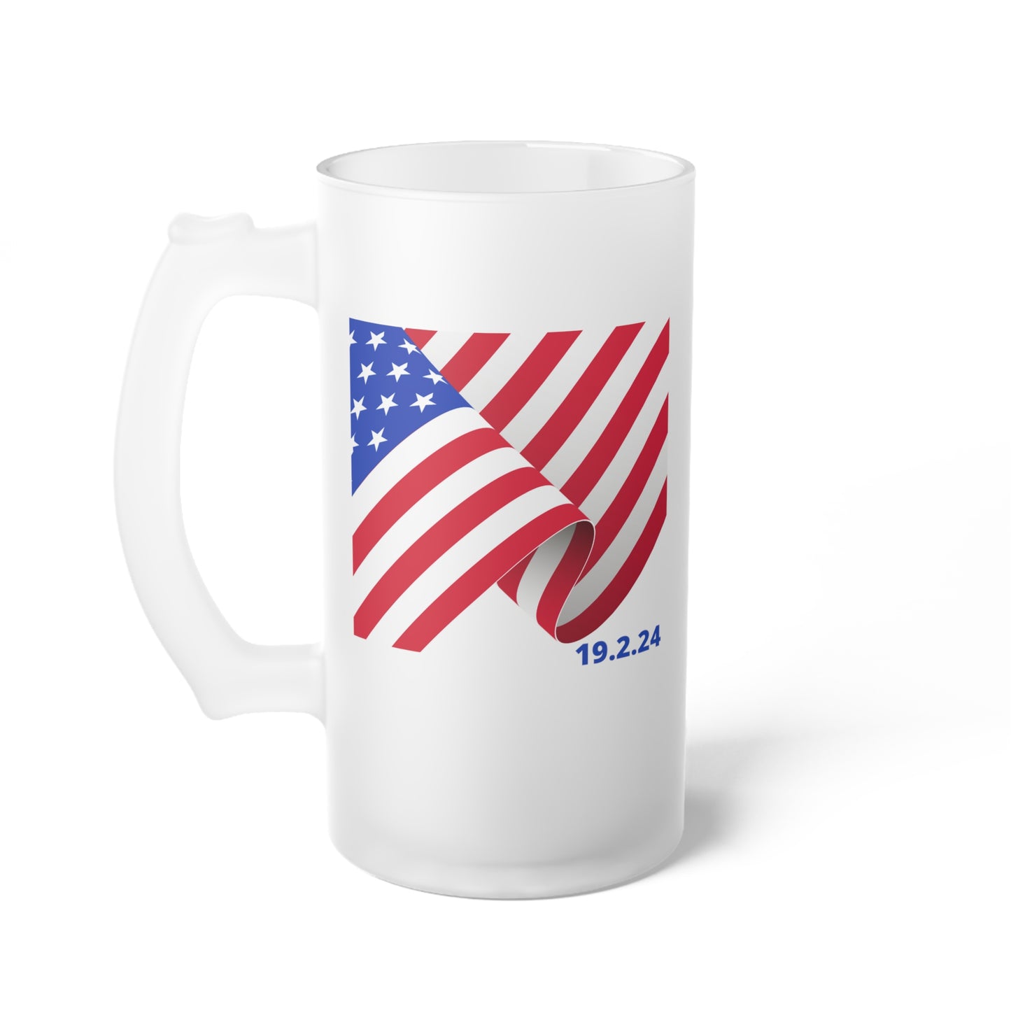 Happy President's Day 2024 Frosted Glass Beer Mug