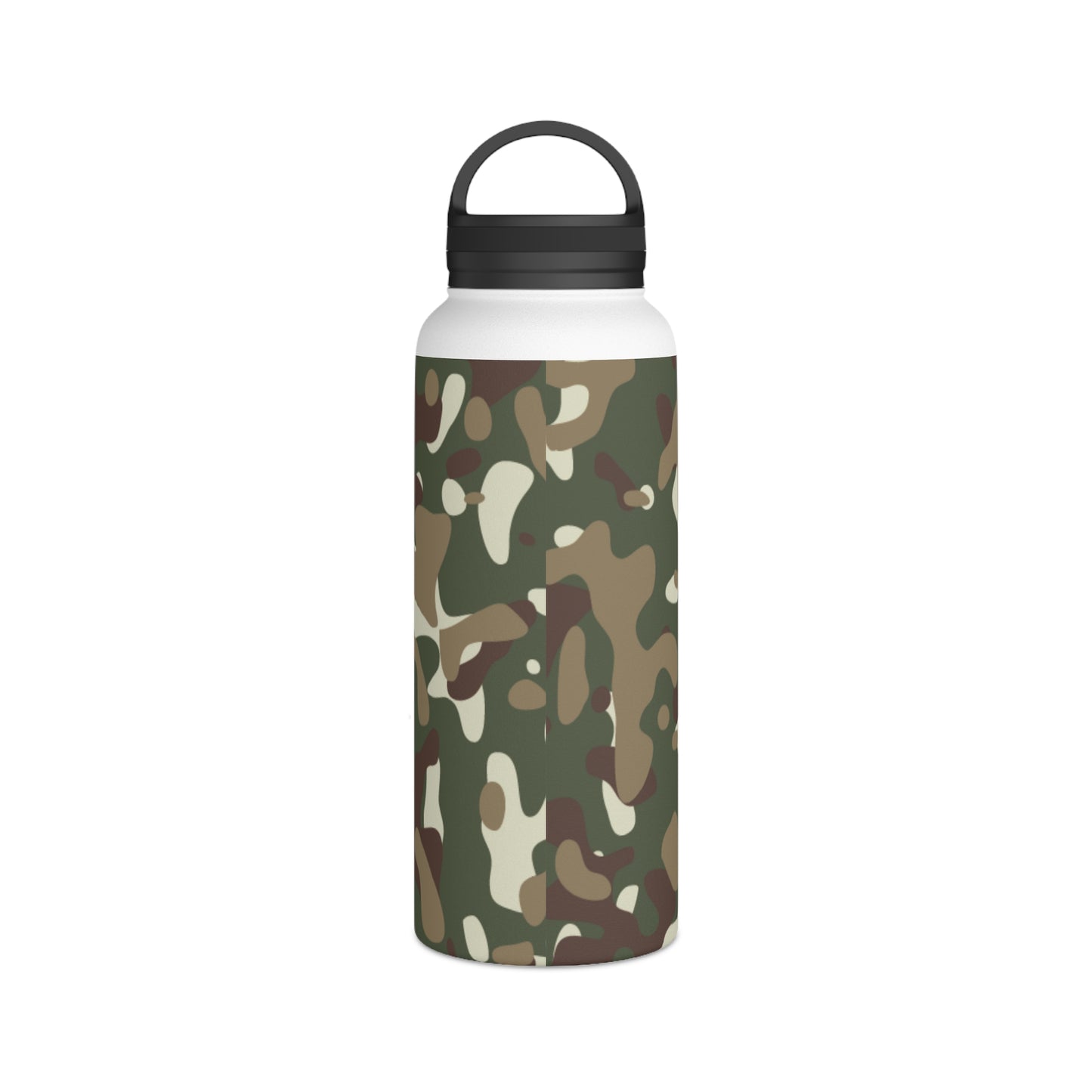Back To School Camoflauge Stainless Steel Water Bottle, Handle Lid