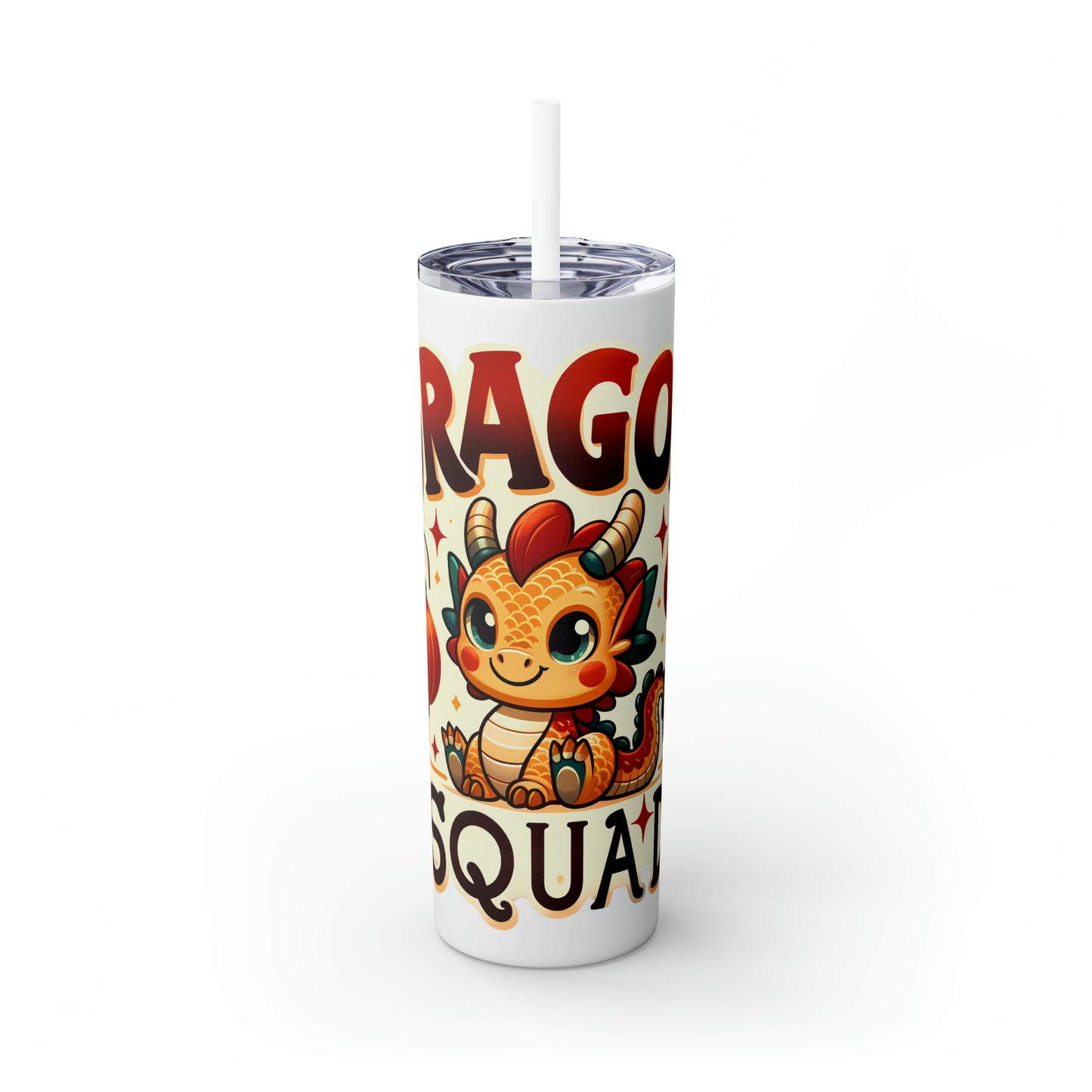 Dragon Squad Skinny Tumbler with Straw, 20oz