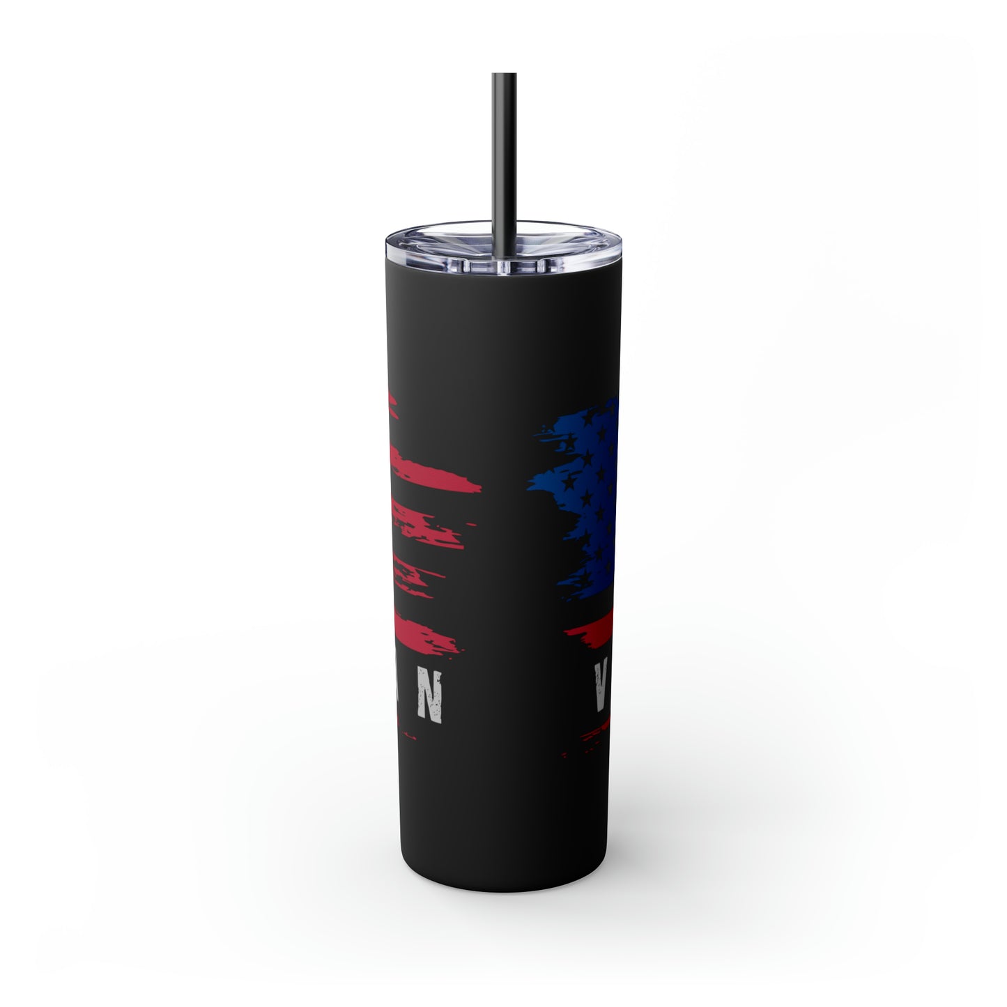 Veteran Skinny Tumbler with Straw, 20oz