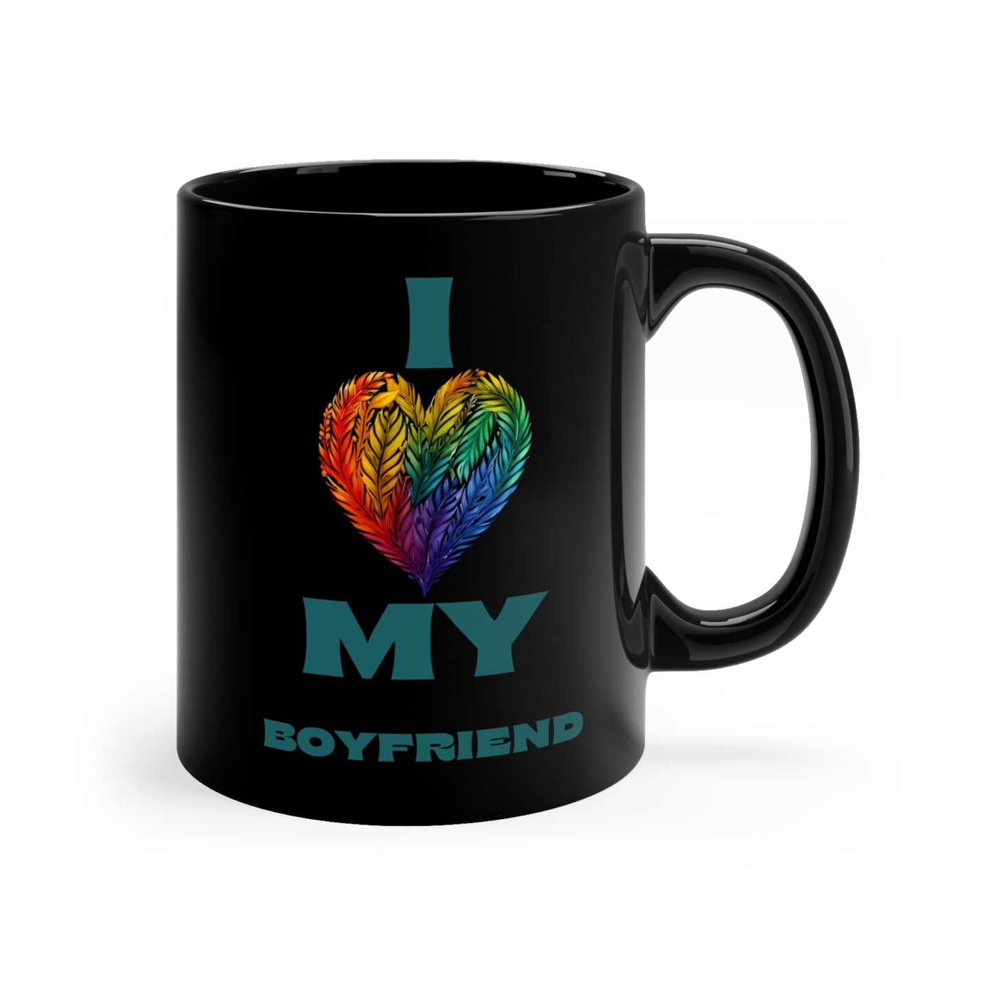 I Love My Boyfriend 11oz Black Mug
