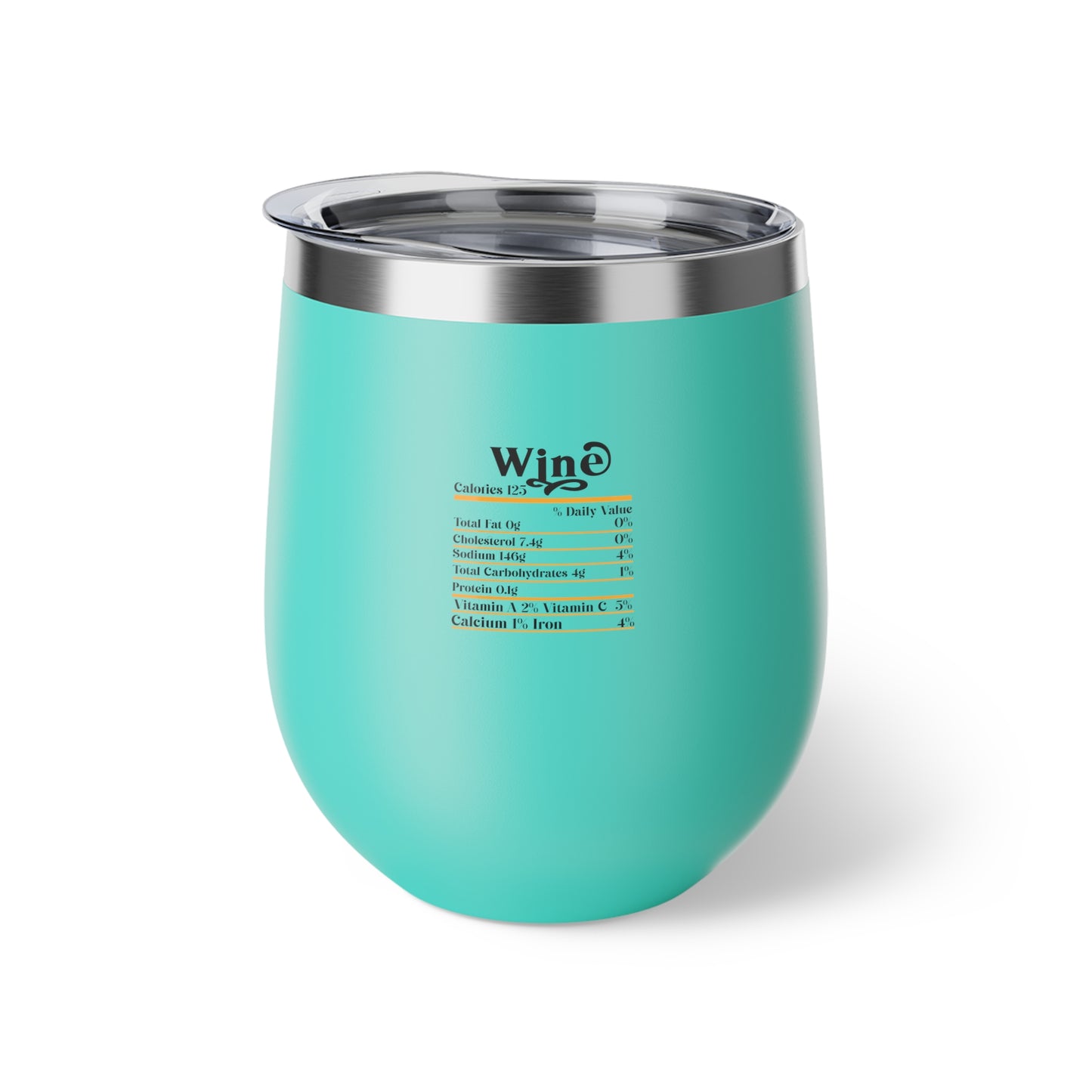 Wine Calories Copper Vacuum Insulated Cup, 12oz