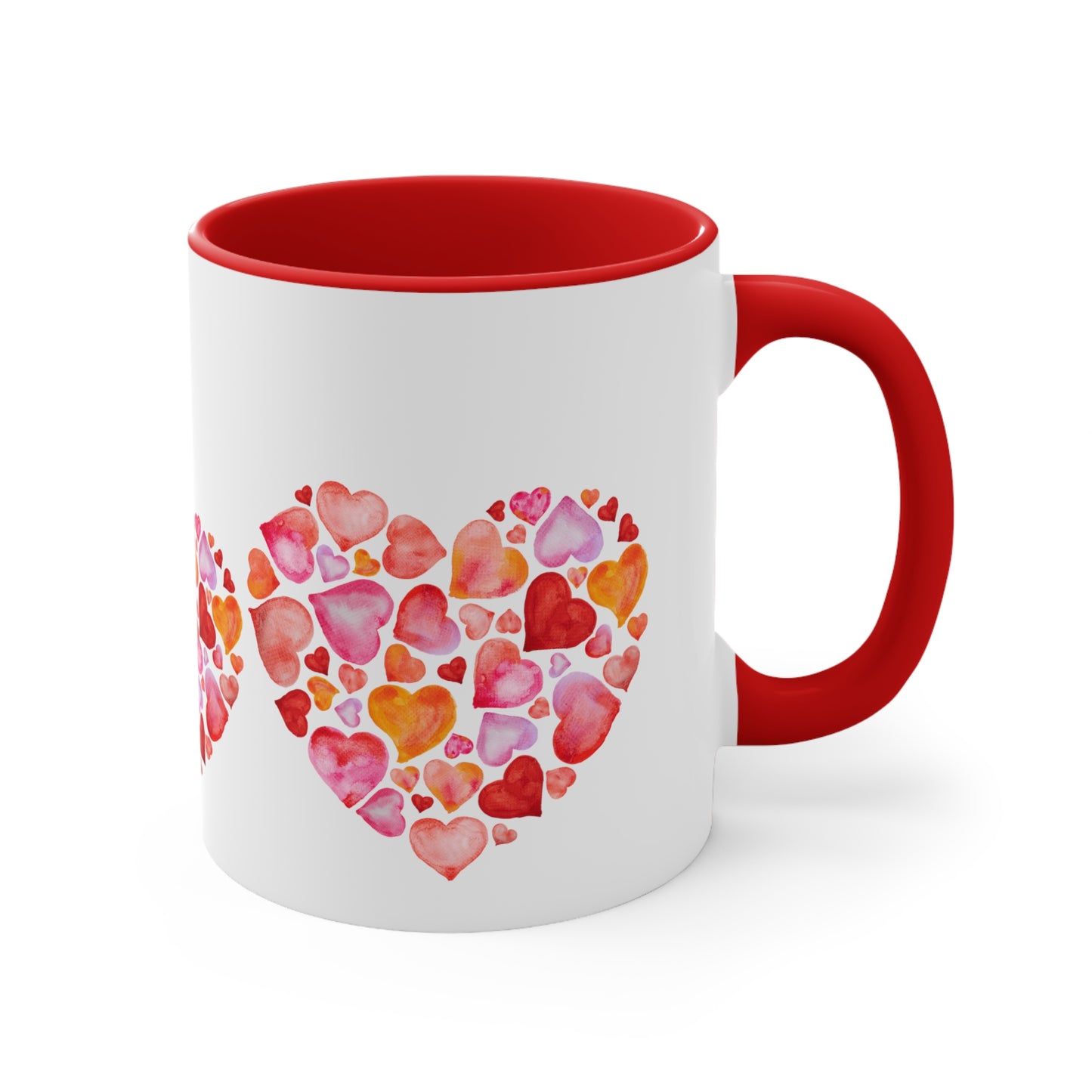 Valentine Hearts Accent Coffee Mug, 11oz