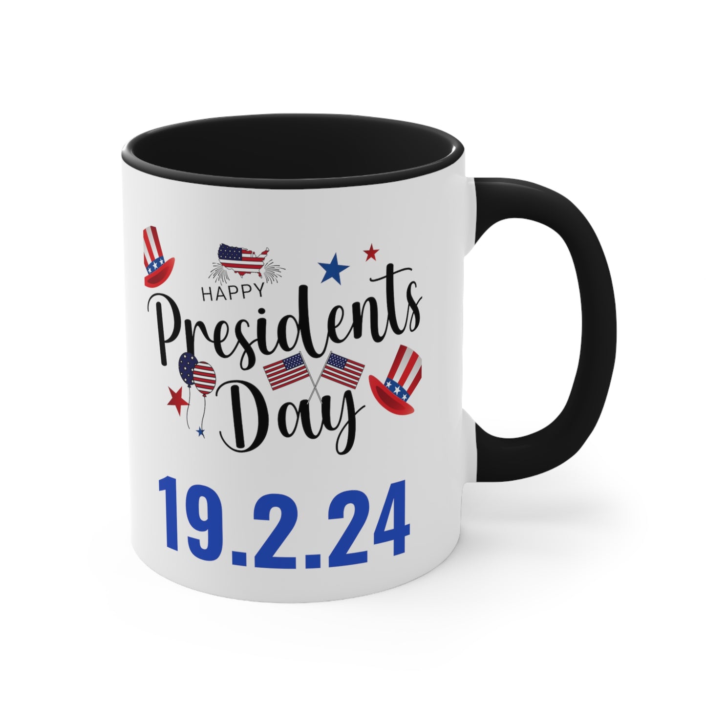 Happy President's Day 2024 Accent Coffee Mug, 11oz