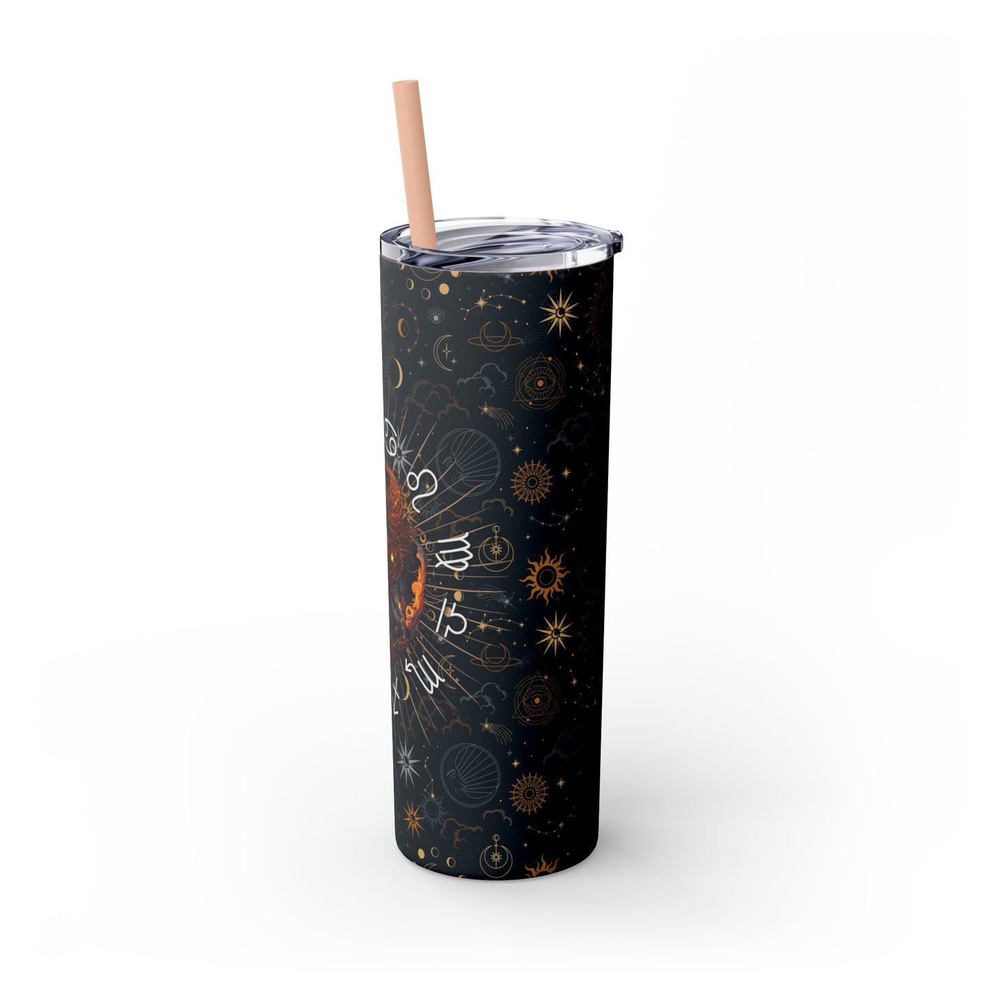 Sagittarius Zodiac Skinny Tumbler with Straw Astrology Insulated Mug Bridesmaids Gift Bachelorette Party Favor Birthday Gift