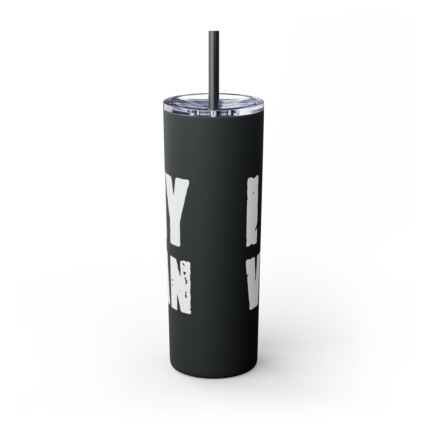 I Love My Veteran Skinny Tumbler with Straw, 20oz