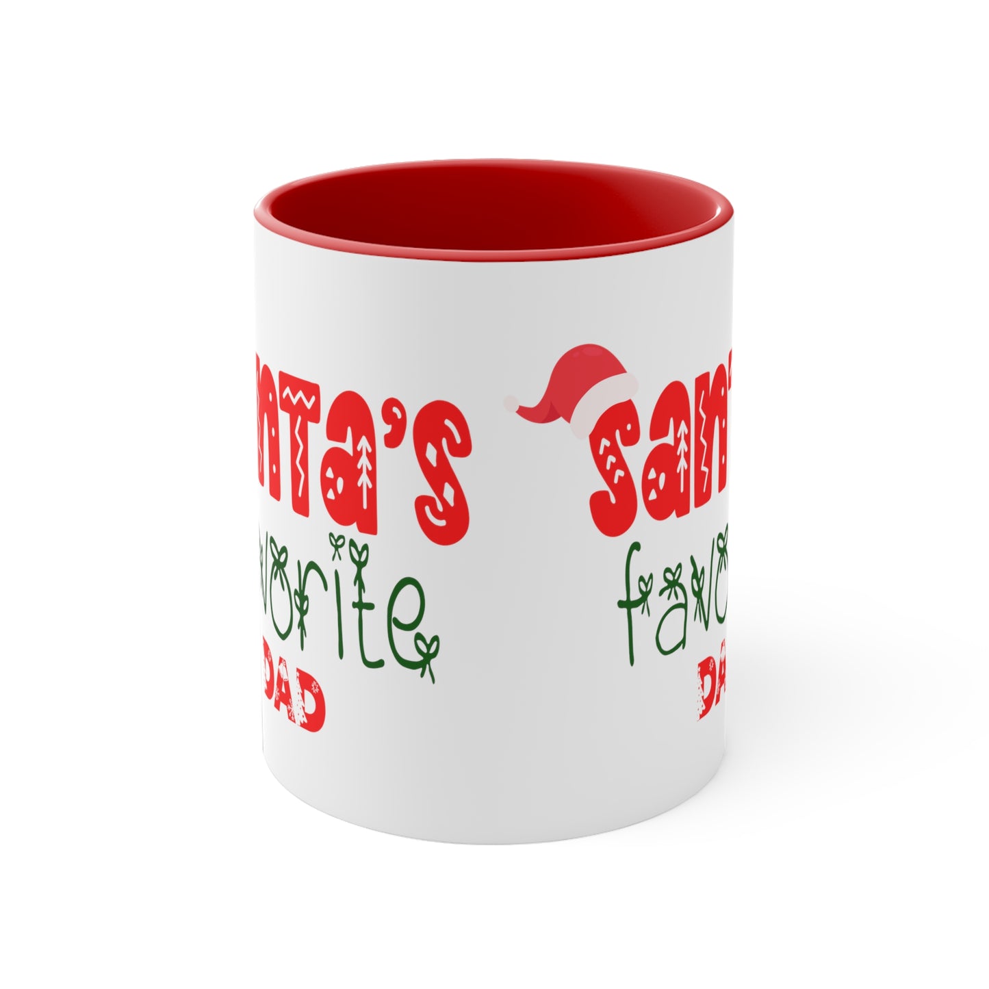 Santa's Favorite Dad Accent Coffee Mug, 11oz