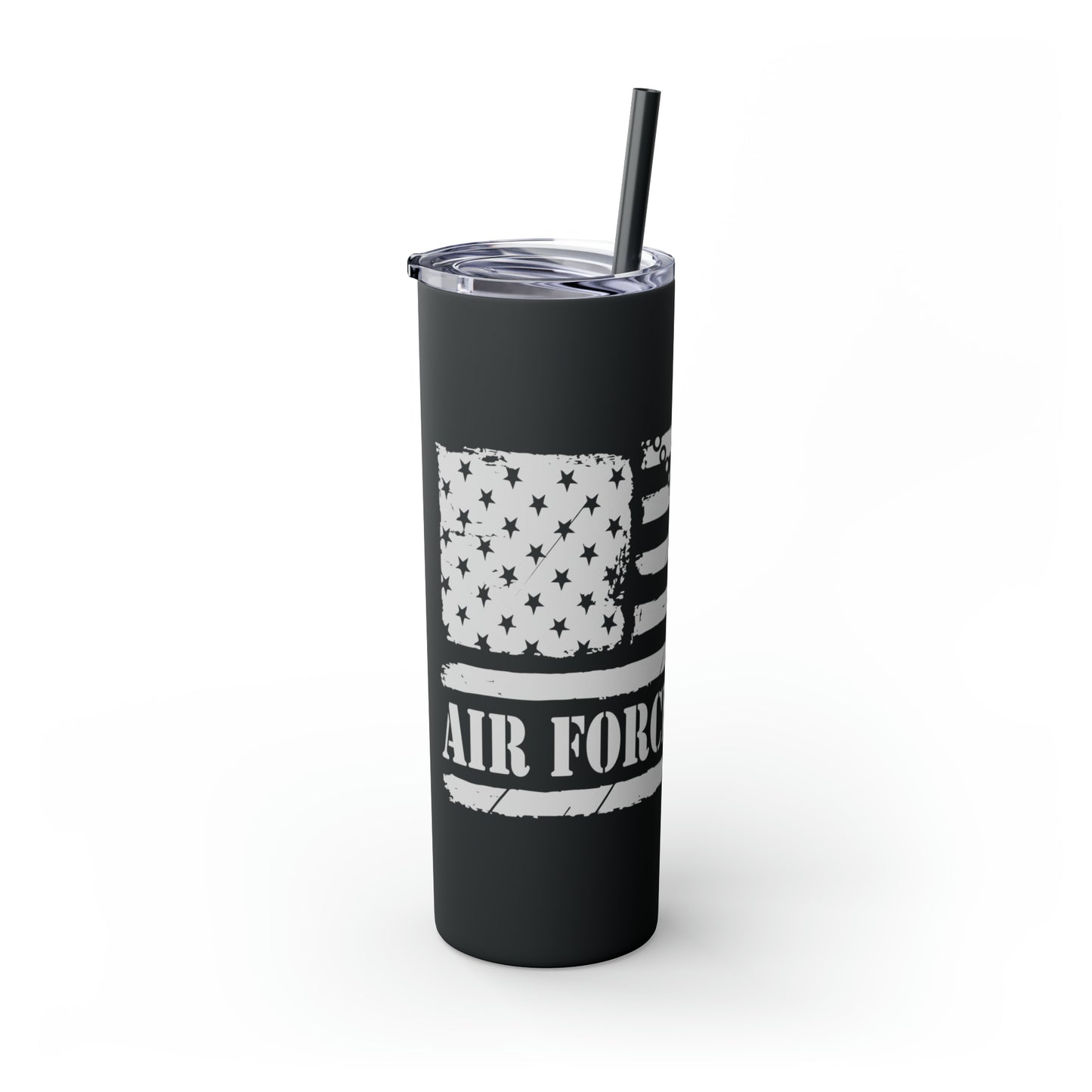 Air Force Veteran Skinny Tumbler with Straw, 20oz