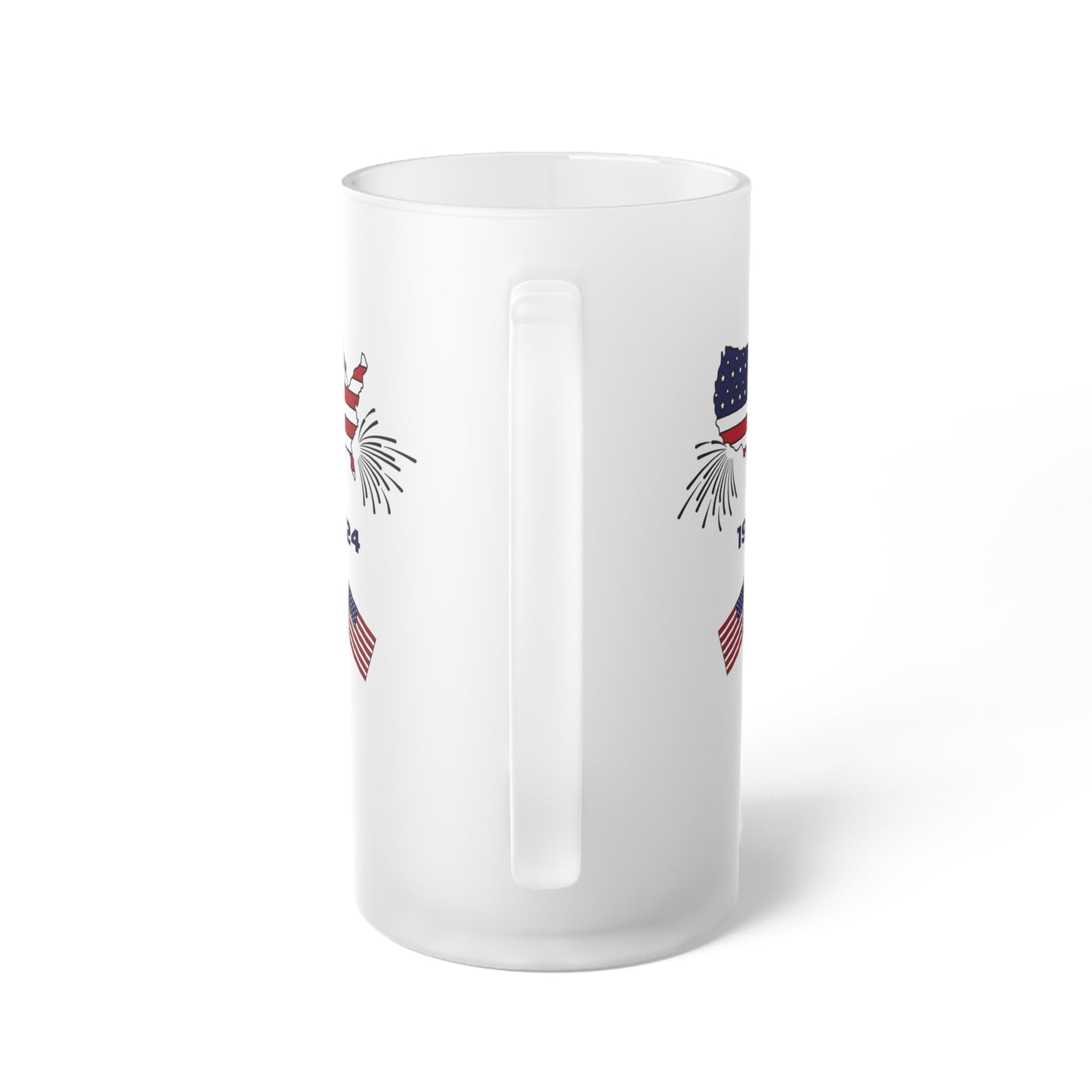 Happy President's Day 2024 Frosted Glass Beer Mug