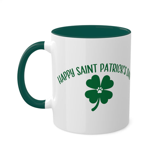 Happy St Patrick's Day Accent Mugs, 11oz