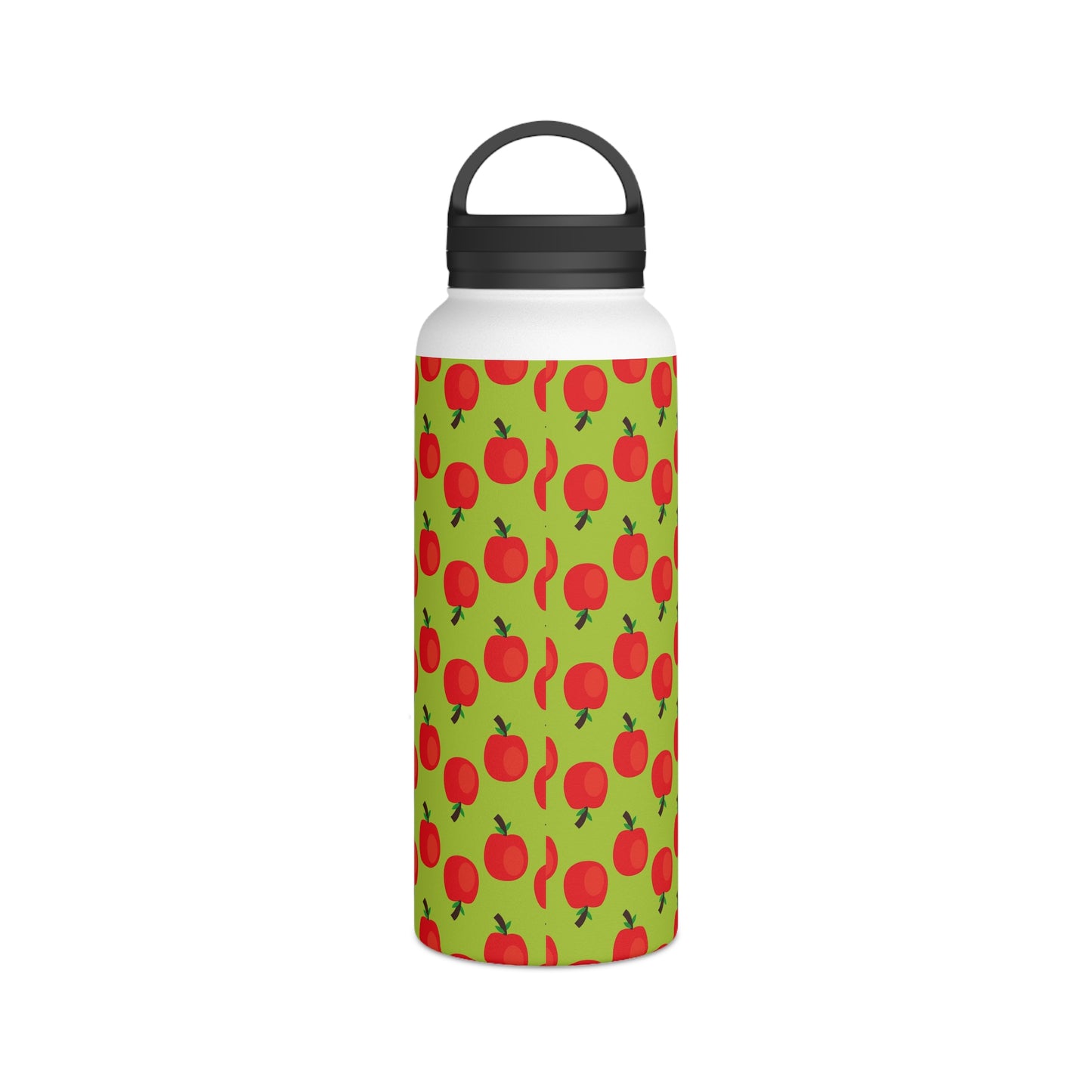 Back To School Apples Stainless Steel Water Bottle, Handle Lid