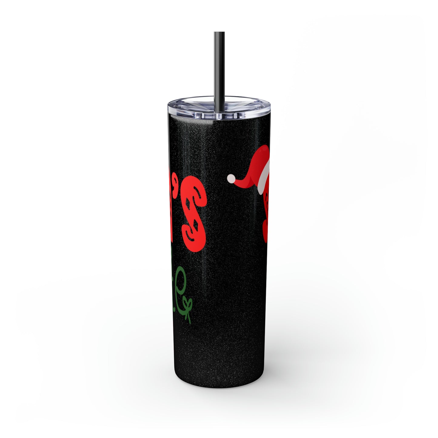 Santa's Favorite Uncle Skinny Tumbler with Straw, 20oz
