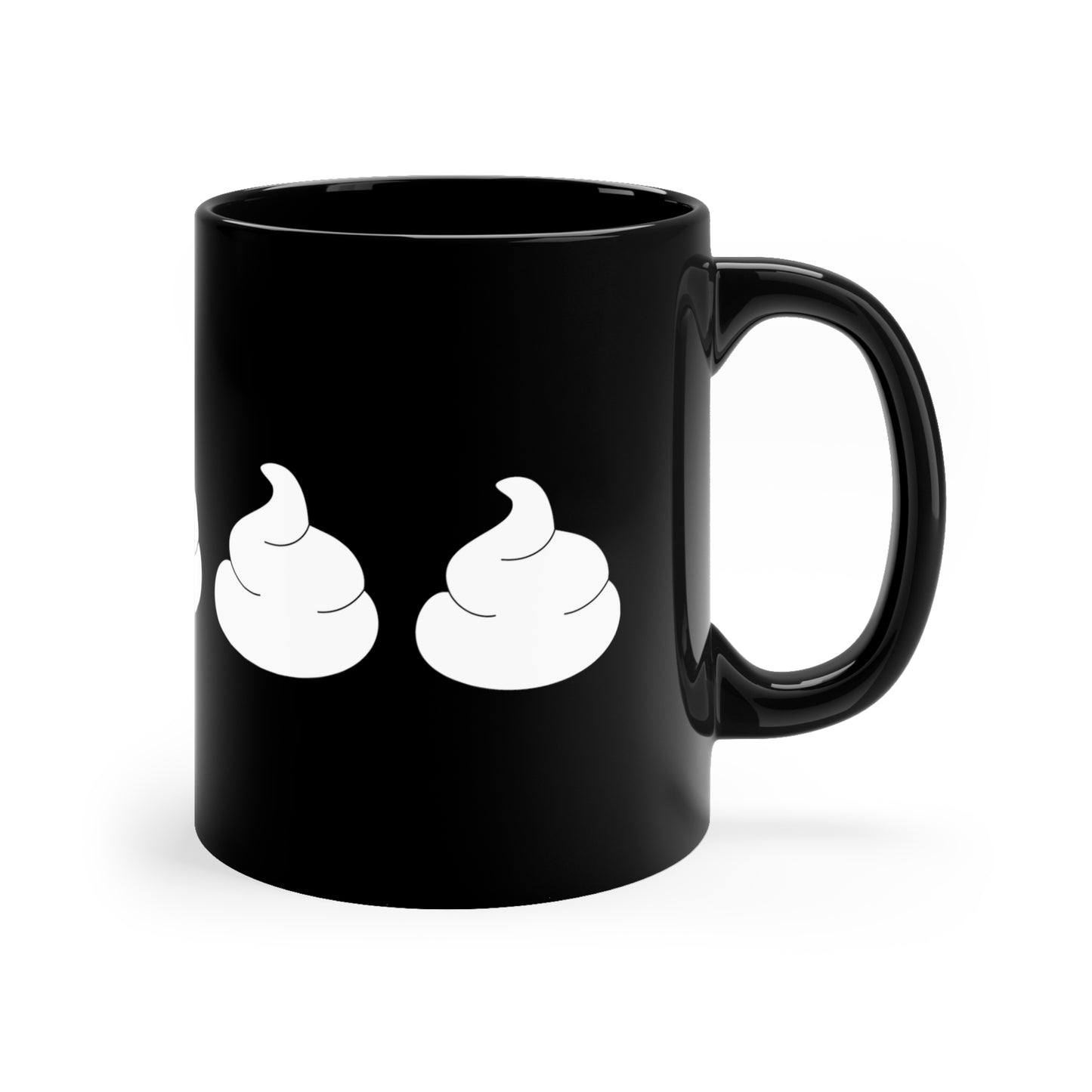 Pumpkin Pie and Whipped Cream 11oz Black Mug