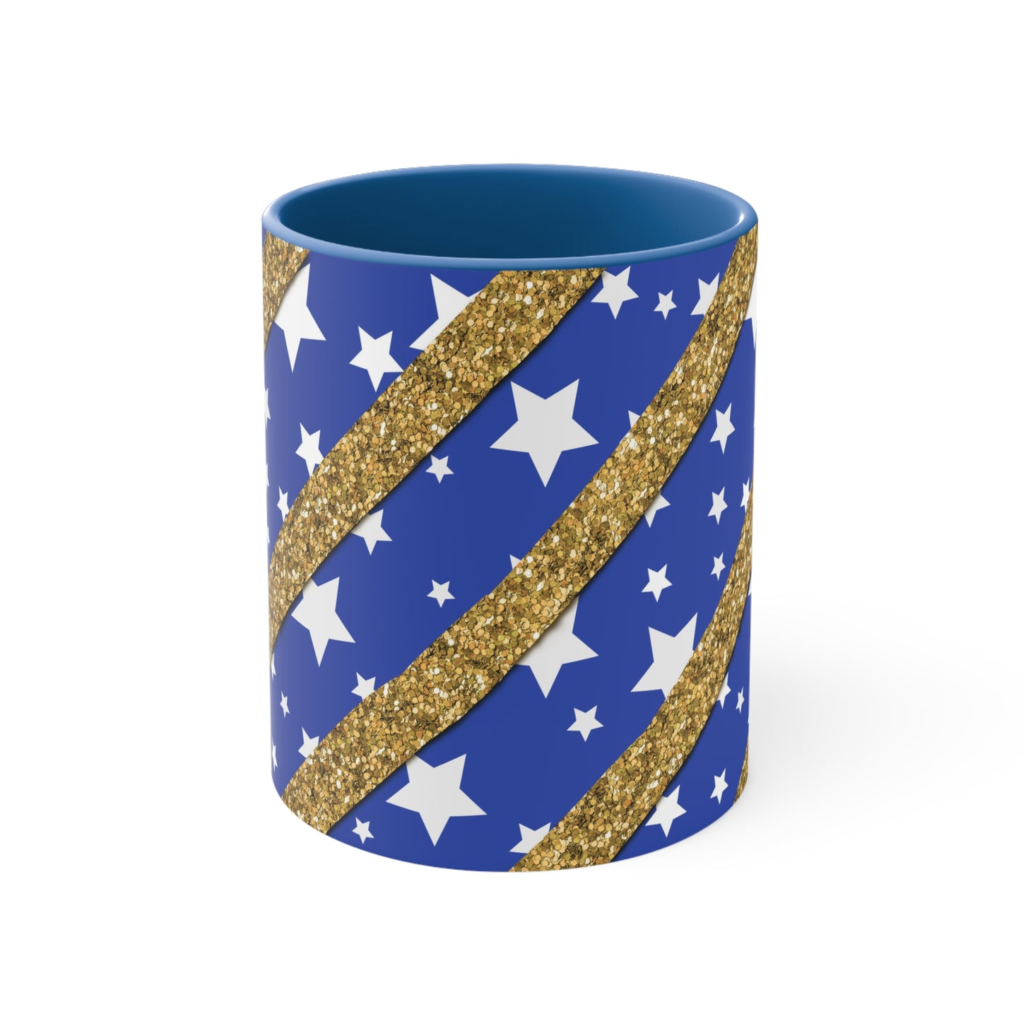 American Flag Themed Accent Coffee Mug, 11oz