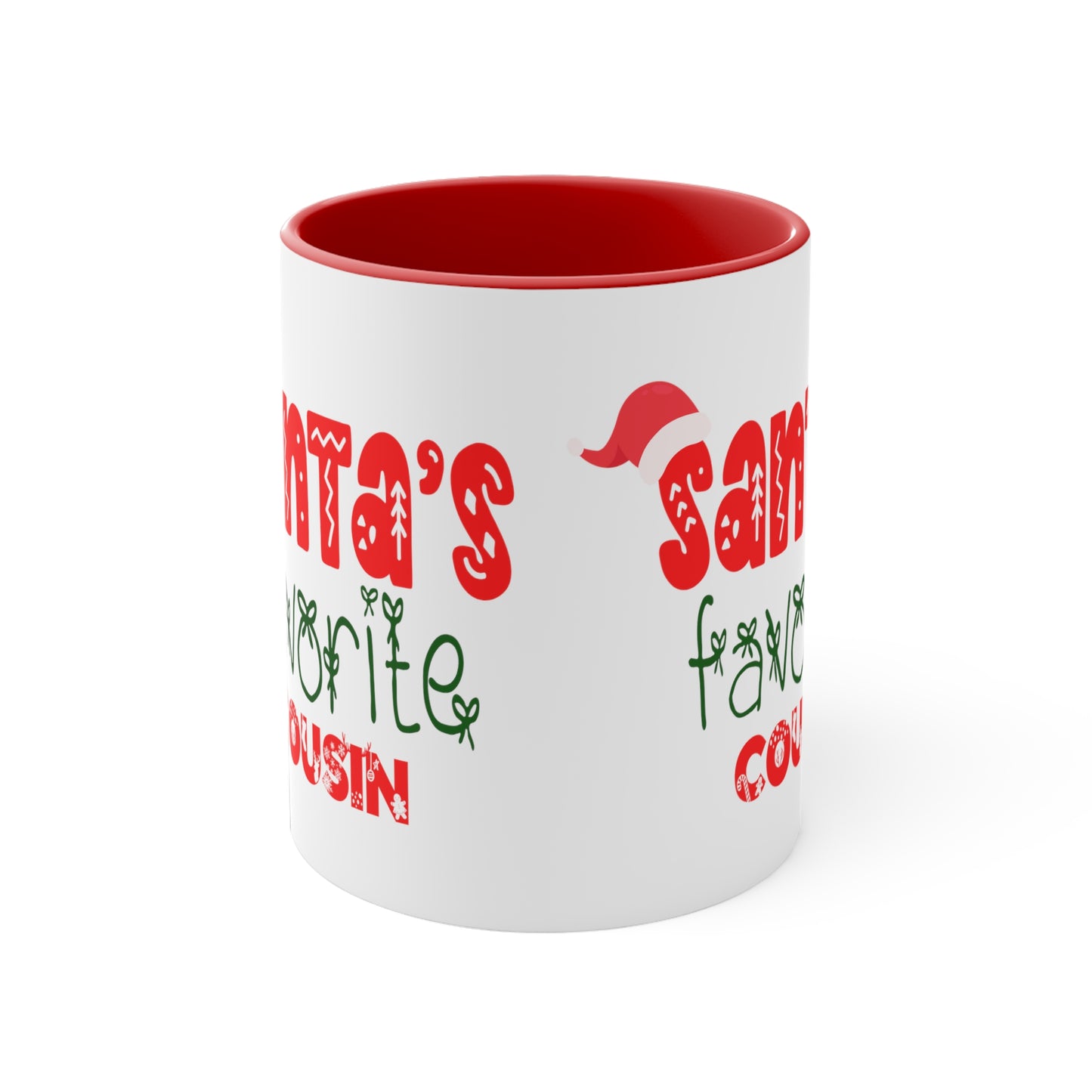 Santa's Favorite Cousin Accent Coffee Mug, 11oz