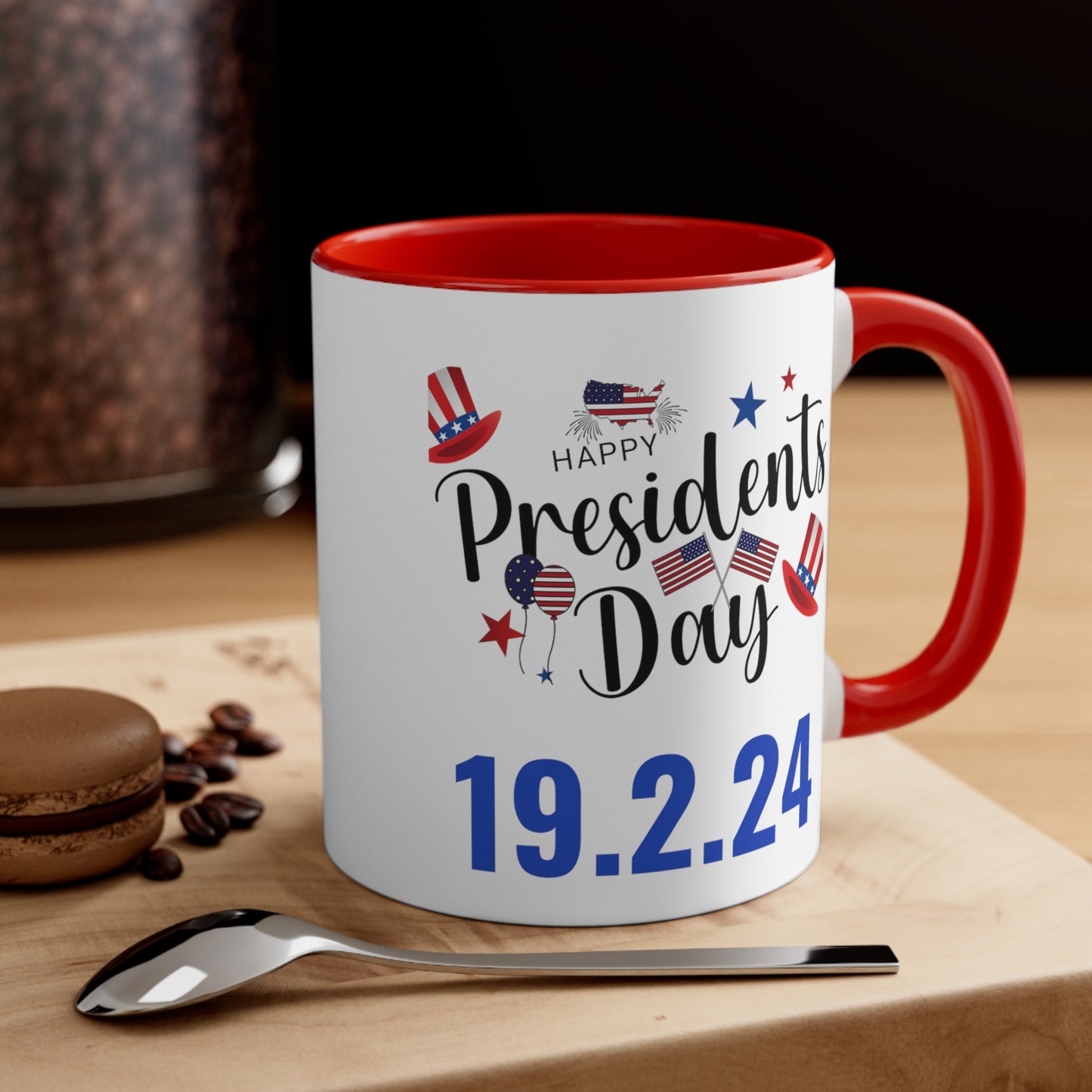 Happy President's Day 2024 Accent Coffee Mug, 11oz