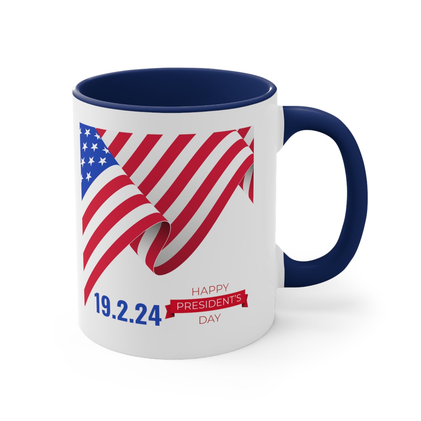 Happy President's Day 2024 Accent Coffee Mug, 11oz