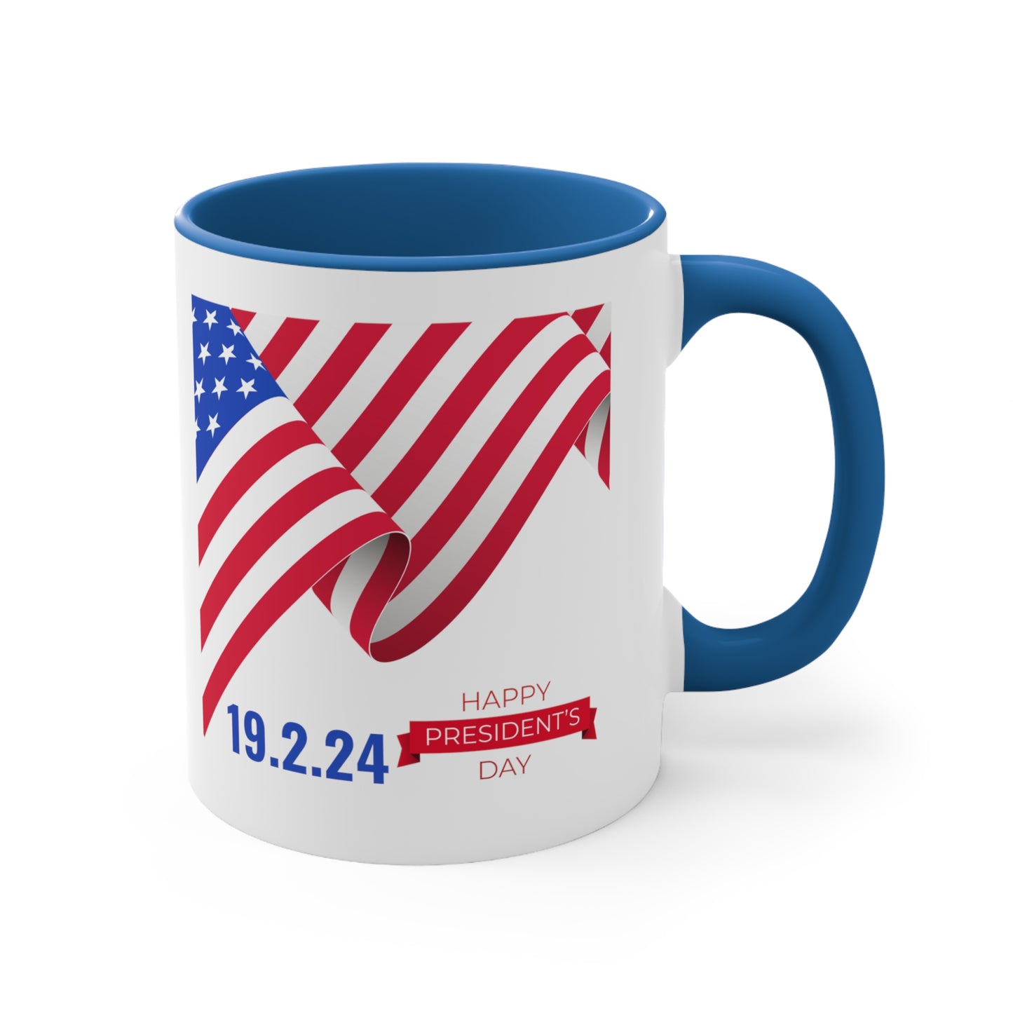Happy President's Day 2024 Accent Coffee Mug, 11oz