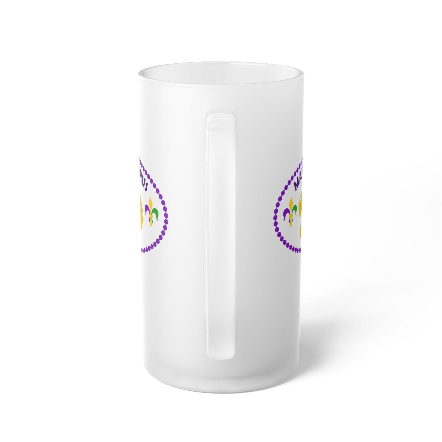 Mardisaurus Frosted Glass Beer Mug