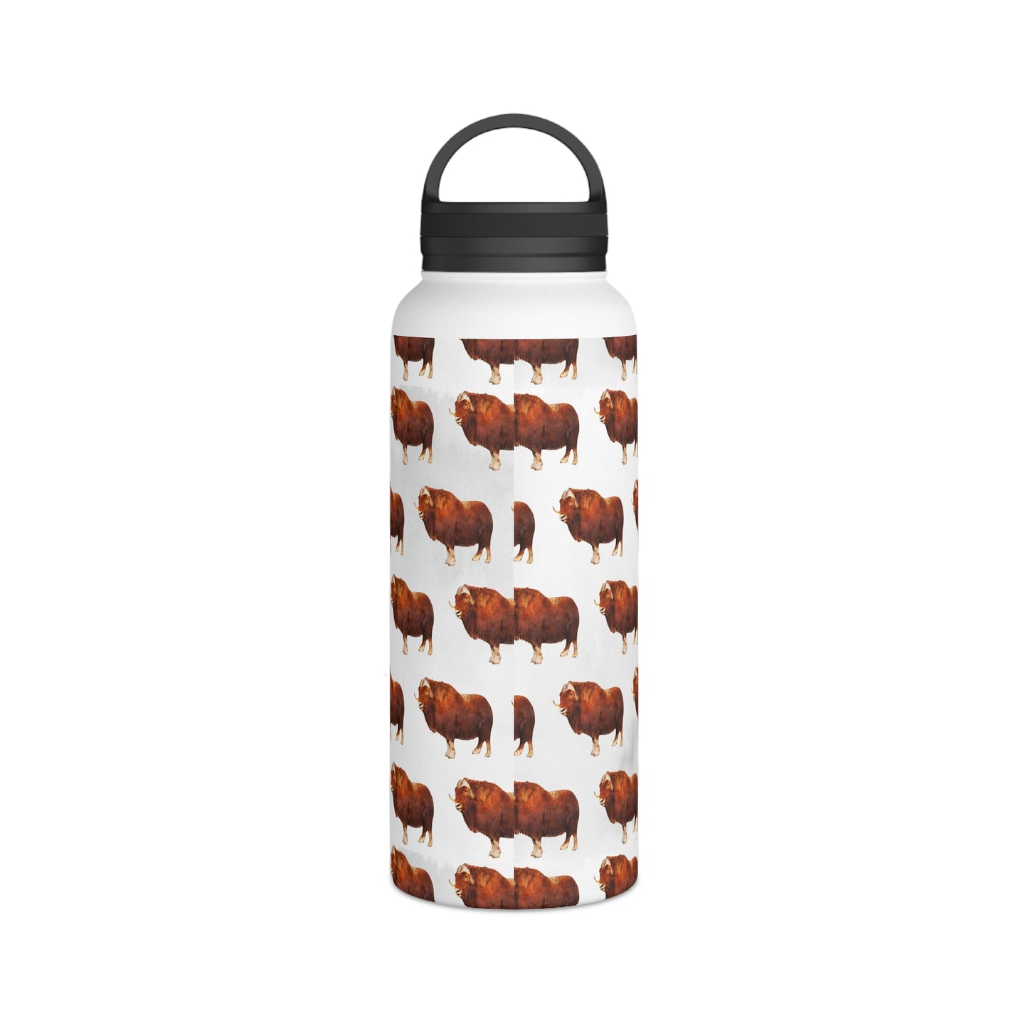 Back To School Animals Stainless Steel Water Bottle, Handle Lid