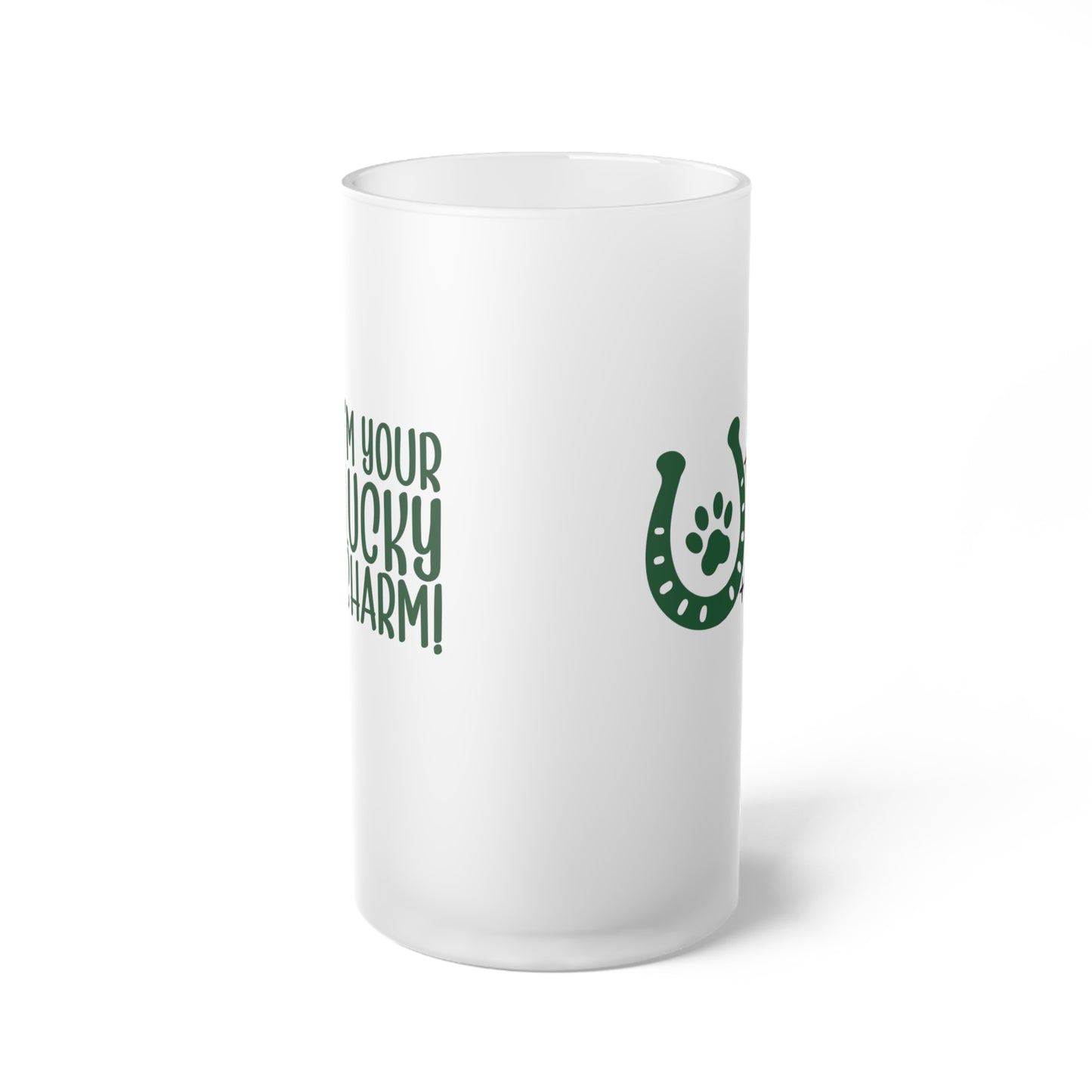 I'm Your Lucky Charm Frosted Glass Beer Mug