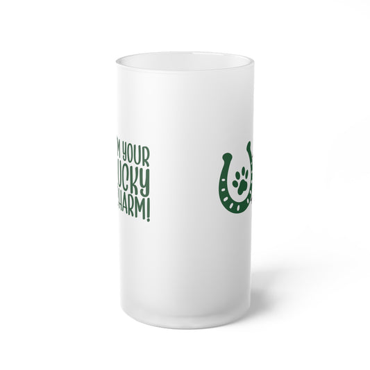 I'm Your Lucky Charm Frosted Glass Beer Mug