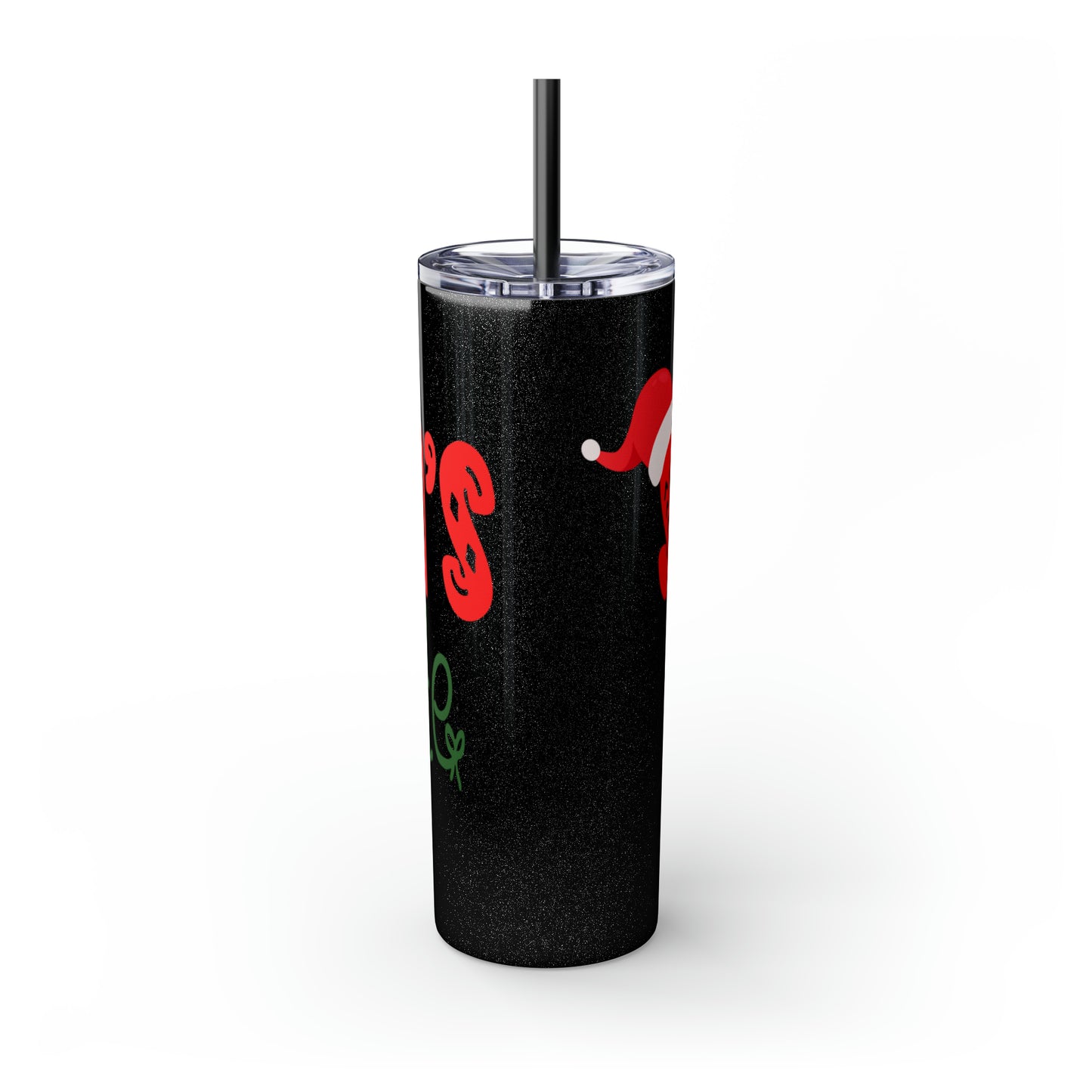 Santa's Favorite Mom Skinny Tumbler with Straw, 20oz