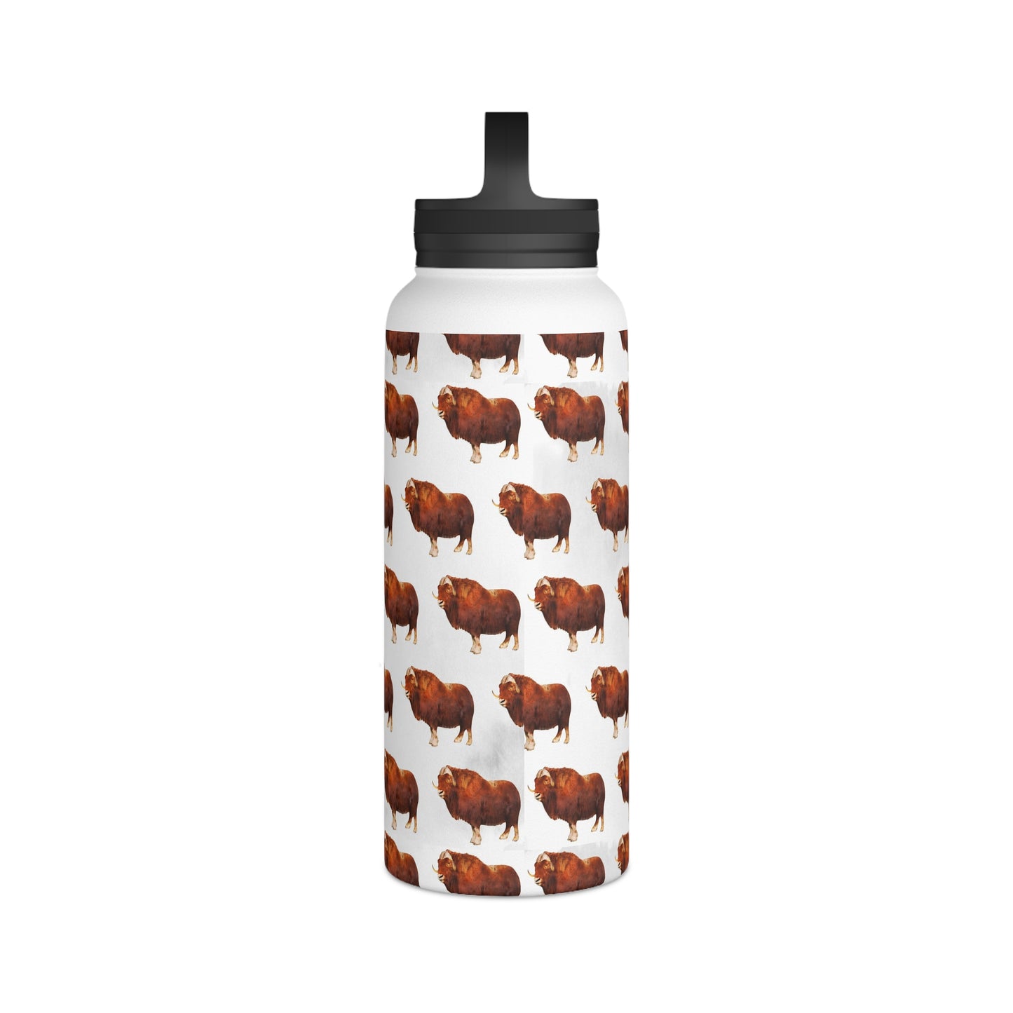 Back To School Animals Stainless Steel Water Bottle, Handle Lid