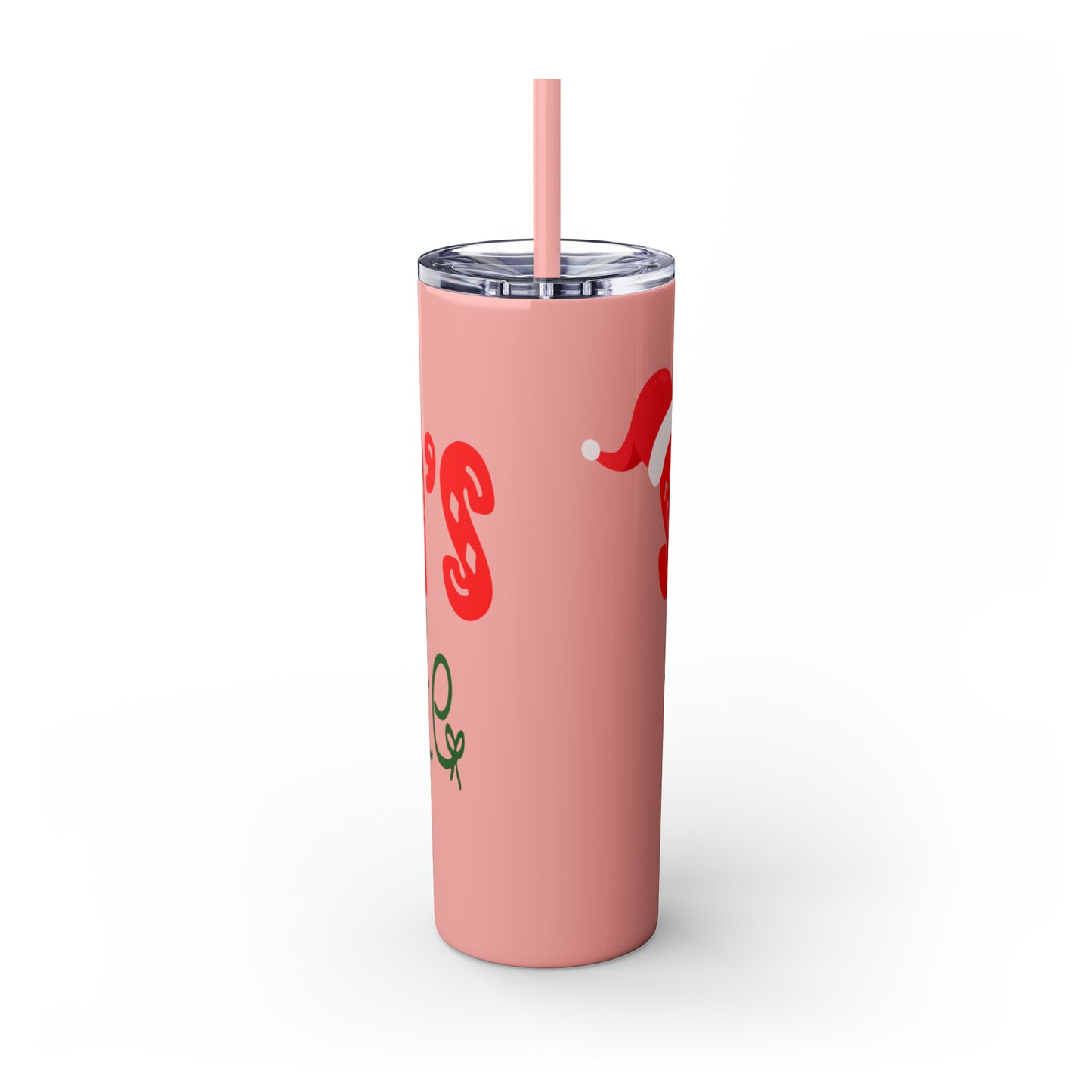 Santa's Favorite Mom Skinny Tumbler with Straw, 20oz