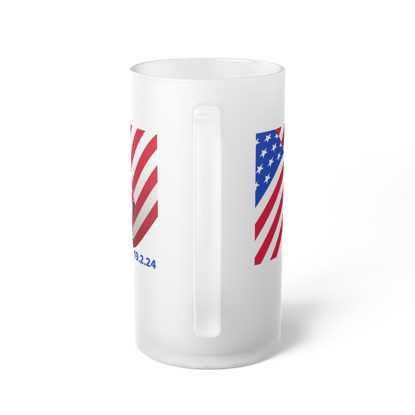 Happy President's Day 2024 Frosted Glass Beer Mug