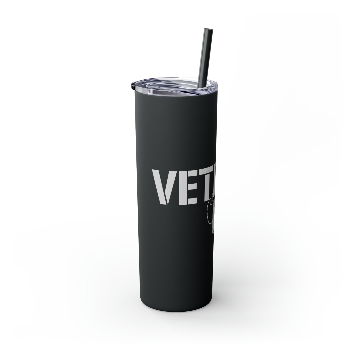 Veterans Day Skinny Tumbler with Straw, 20oz