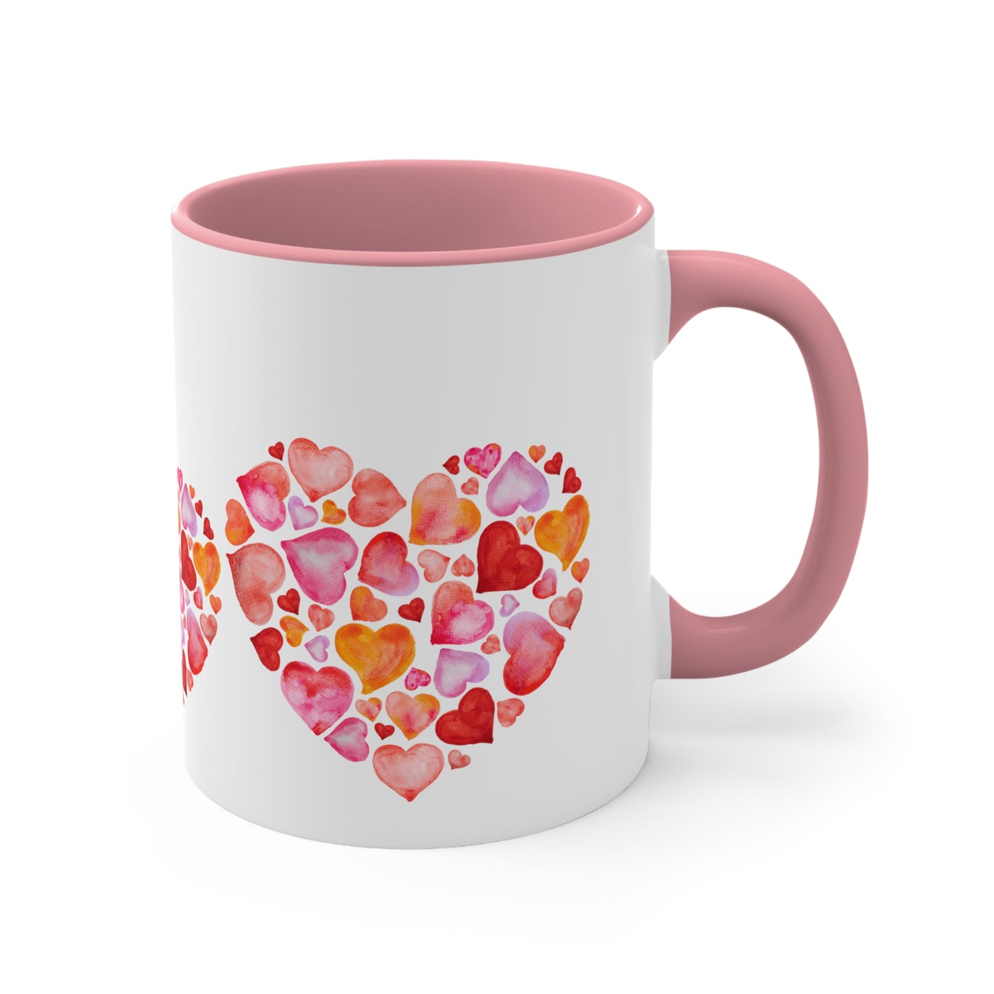 Valentine Hearts Accent Coffee Mug, 11oz