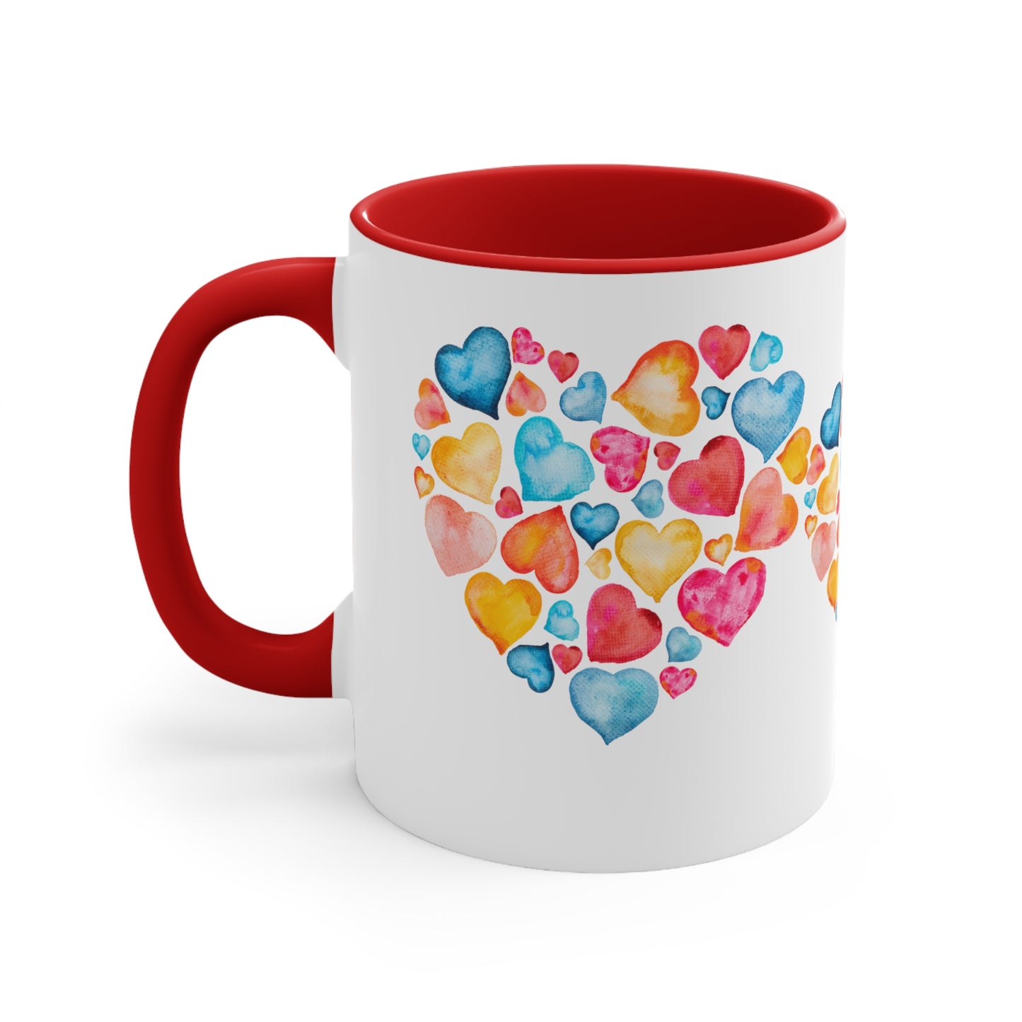Valentine Hearts Accent Coffee Mug, 11oz