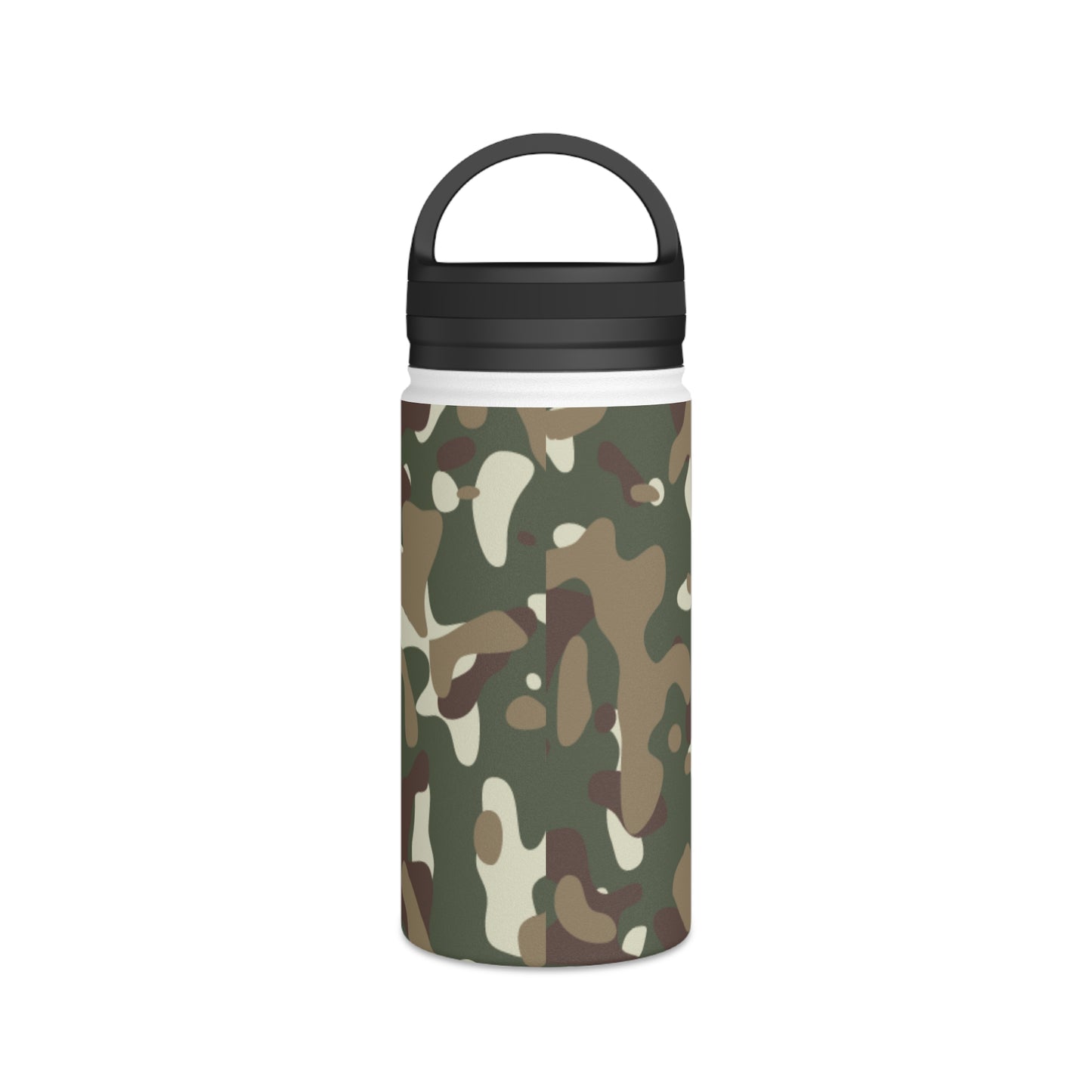 Back To School Camoflauge Stainless Steel Water Bottle, Handle Lid