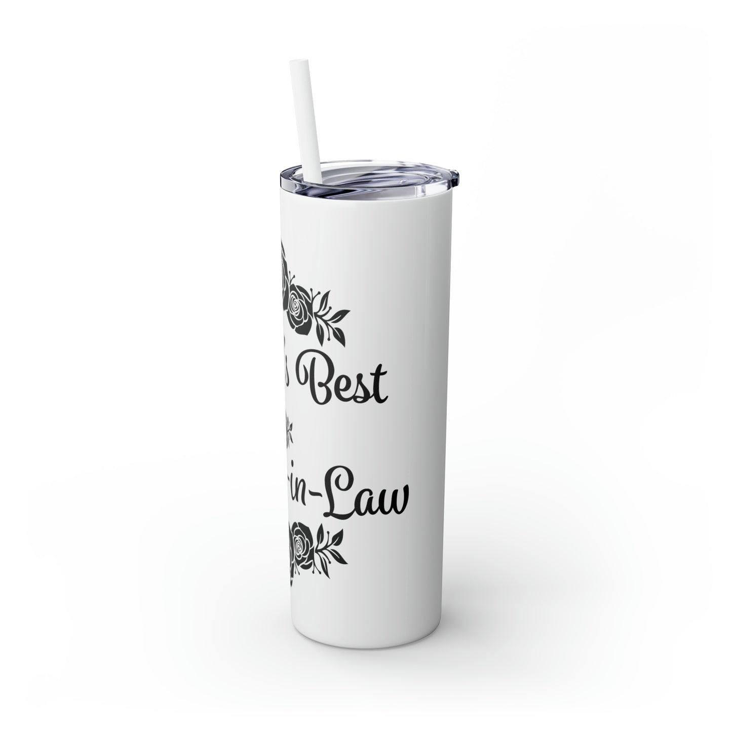 World's Best Mother-In-Law Skinny Tumbler with Straw, 20oz