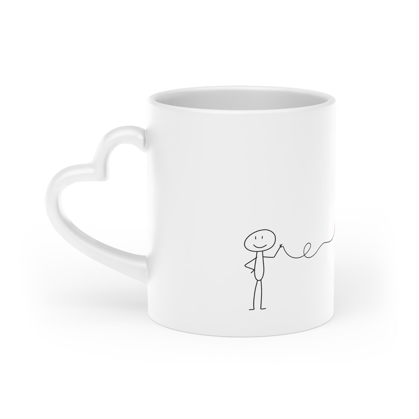 Boy Meets Girl Heart Heart-Shaped Mug